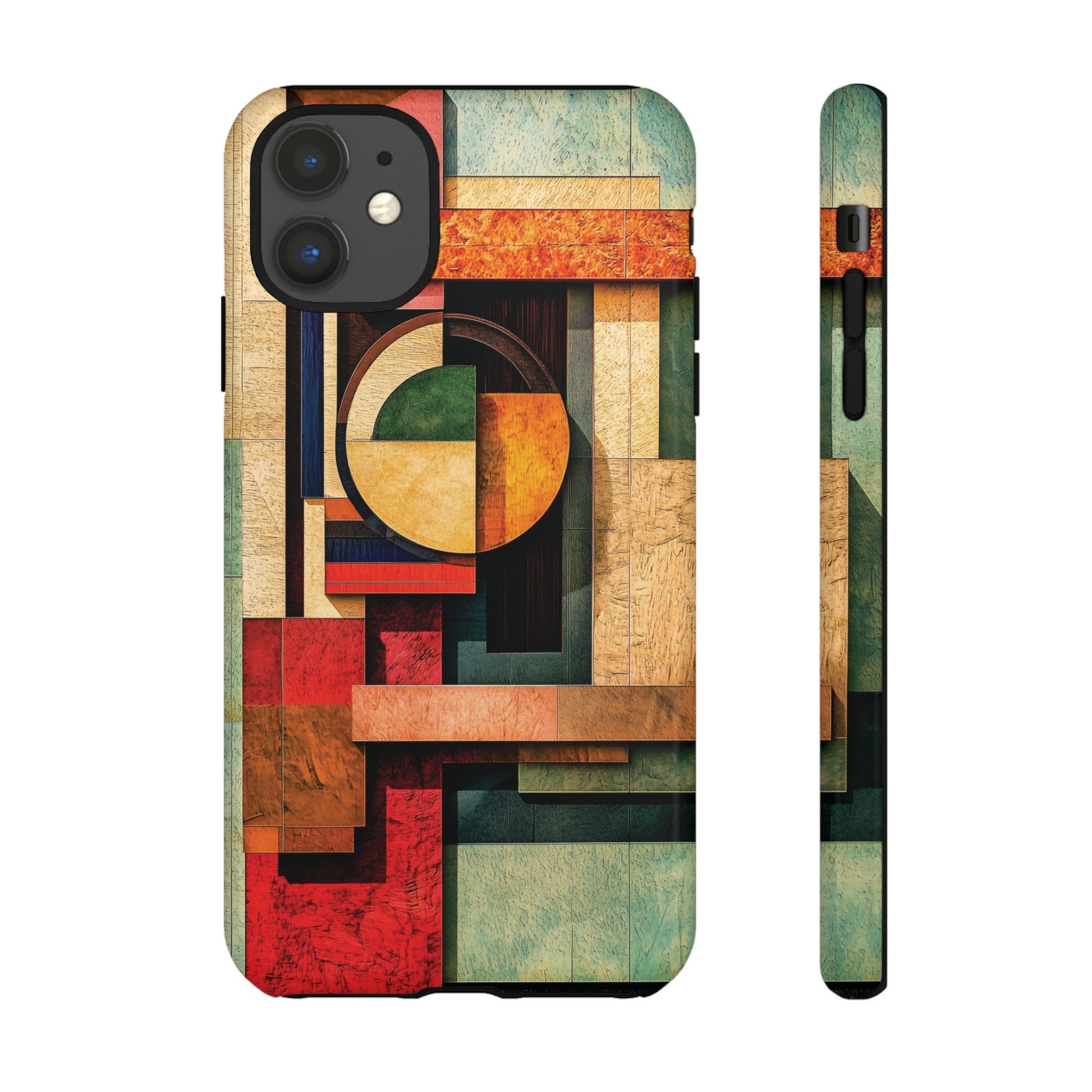 Tan Prairie Style Frank Lloyd Wright Usonian Phone Case Geometric Stained Glass Art Deco Marble Gold 13 14 15 16 iPhone Pro Max Galaxy Pixel