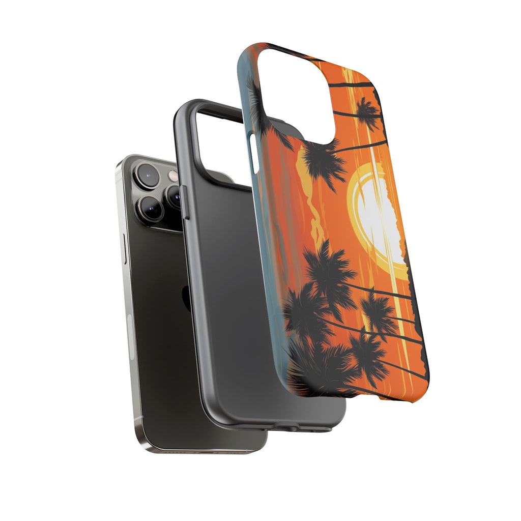 Sunset Palm Trees Tough Phone Cases for iPhone and Android