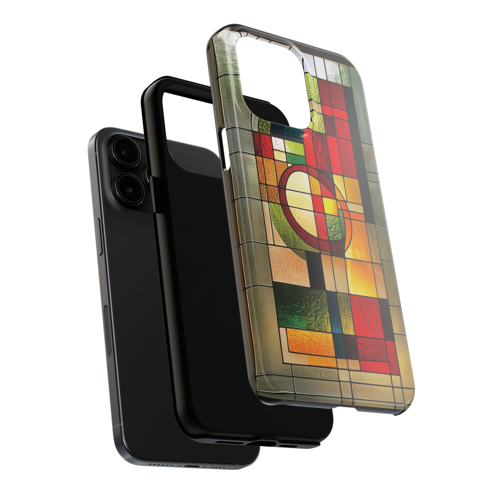 Realistic Stained Glass Phone Case Artistic iPhone Case Architectural Design, Art Deco iphone Case, iPhone 15 Pro Max Samsung Galaxy S23