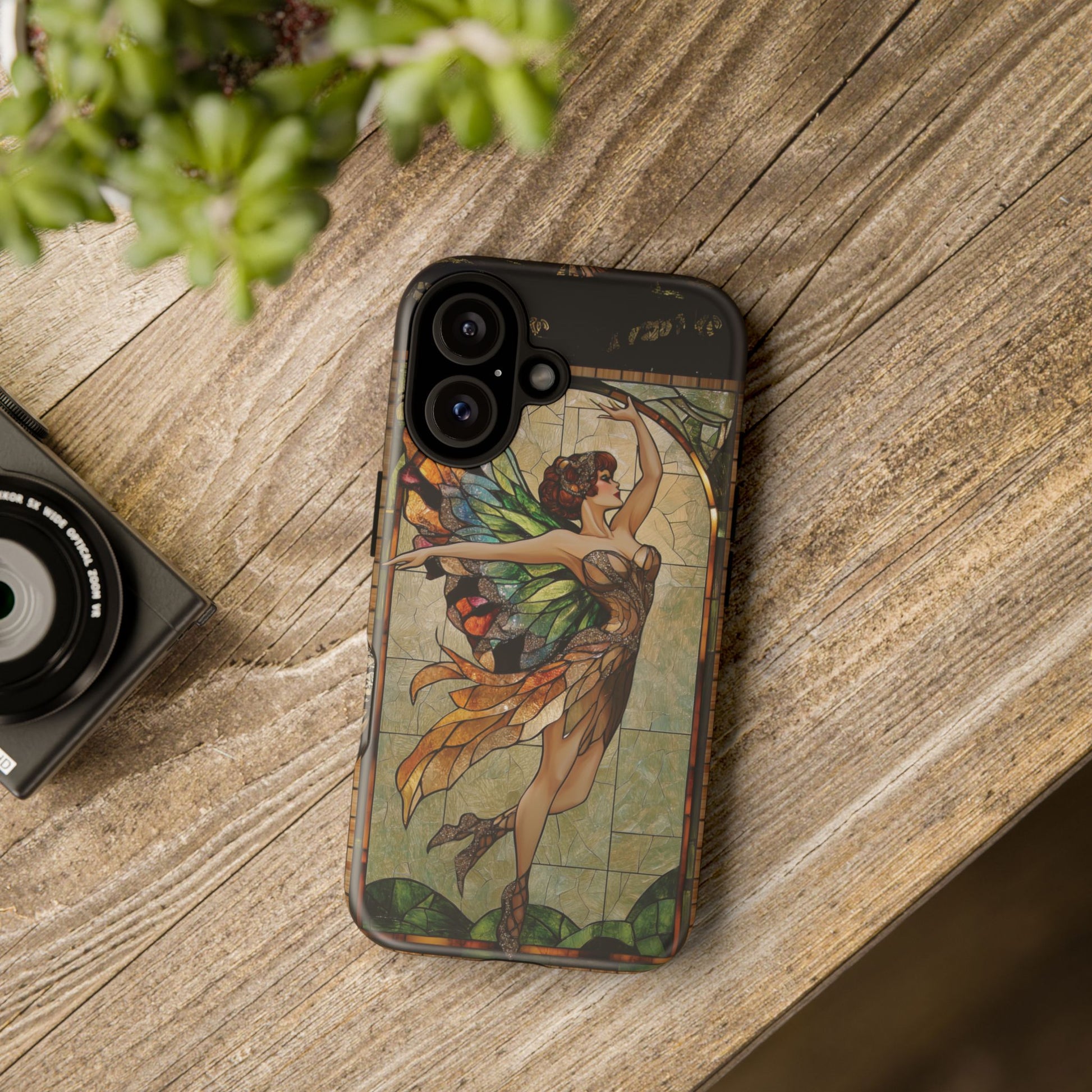 Fairy Phone Case Art Deco Woman Phone Case 1920s Art Nouveau Design in Stained Glass Alphonse Mucha Style Gatsby Style Poster