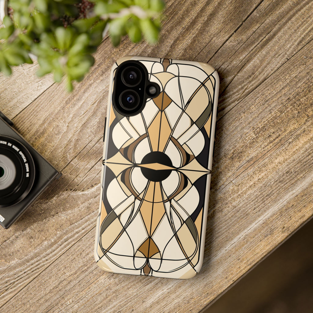 Geometric Phone Case Art Deco Design Frank Lloyd Wright Stained Glass Prairie Style Stylish iphone 13 14 15 16 Pro Max Plus Galaxy