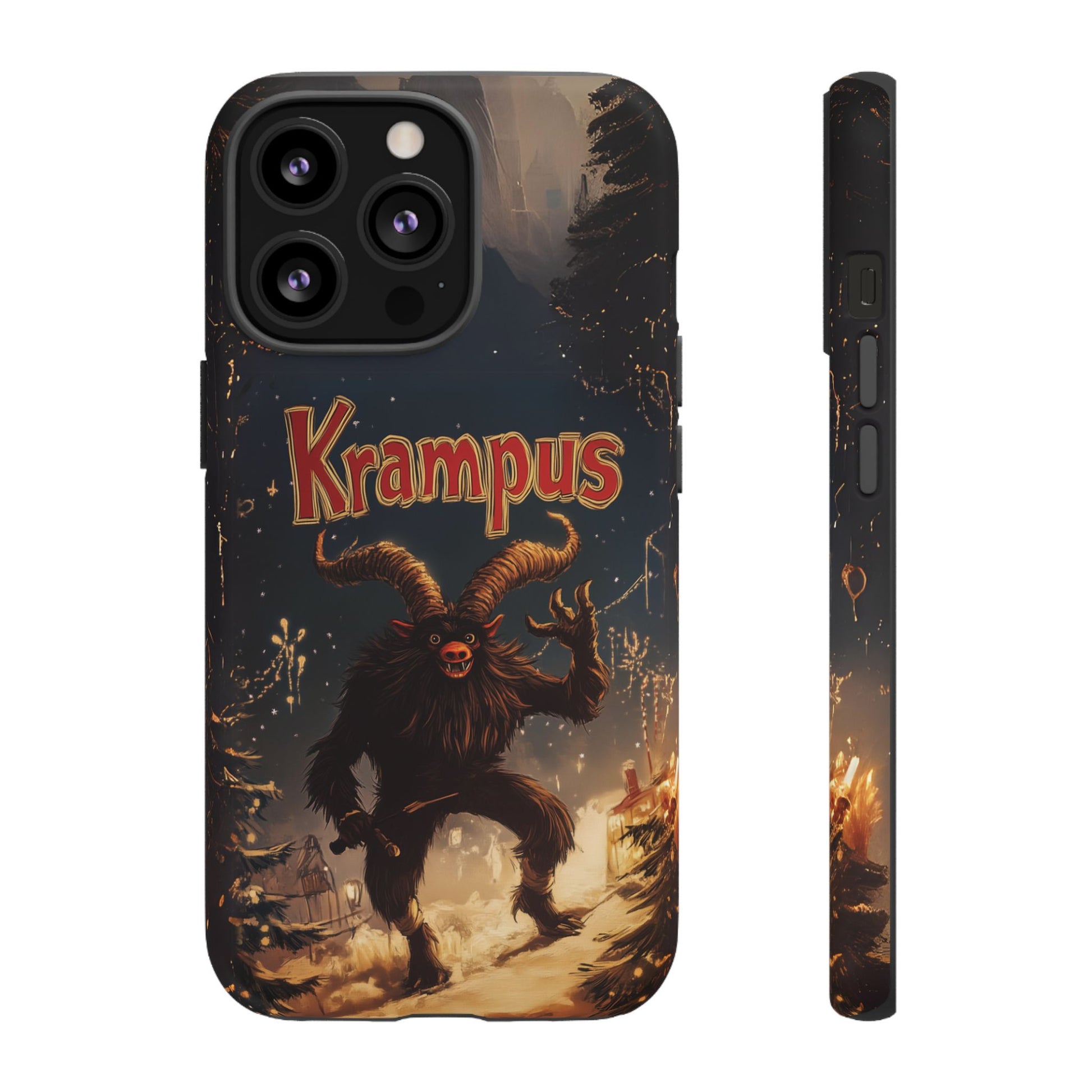 Friendly Krampus Christmas Phone Case Gothic Holiday Traditional Design Scary Merry Santa Claus iphone 13 14 15 16 Pro Max Galaxy Pixel