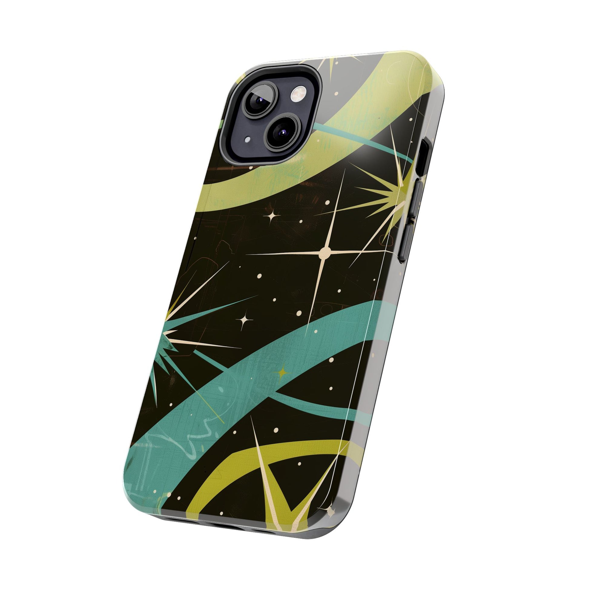 Mid Century Modern Star Design Phone Case, Earth Tone Colors, Retro Style Smartphone Cover, Vintage Phone Case, iPhone 14 Case, Apple iPhone
