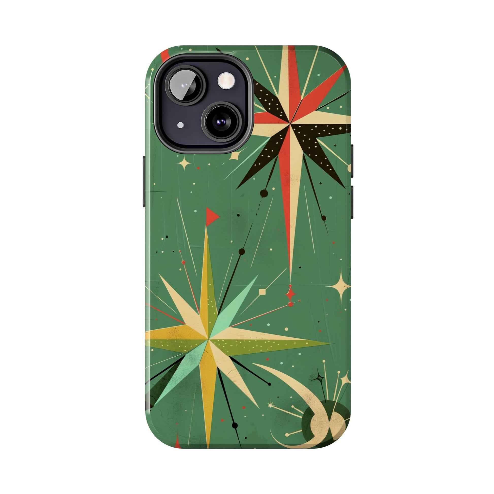 Mid Century Modern Star Design Phone Case, Earth Tone Colors, Retro Style Smartphone Cover, Vintage Phone Case, iPhone 14 Case, Apple iPhone