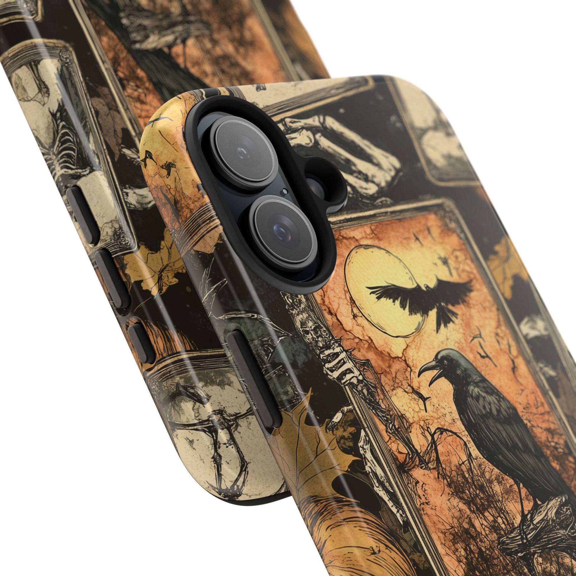 Mystical Phone Case Psychic Tarot The Crow Dark Academia Halloween Gothic Phone Case Street iPhone 15 Pro Max Samsung Galaxy B