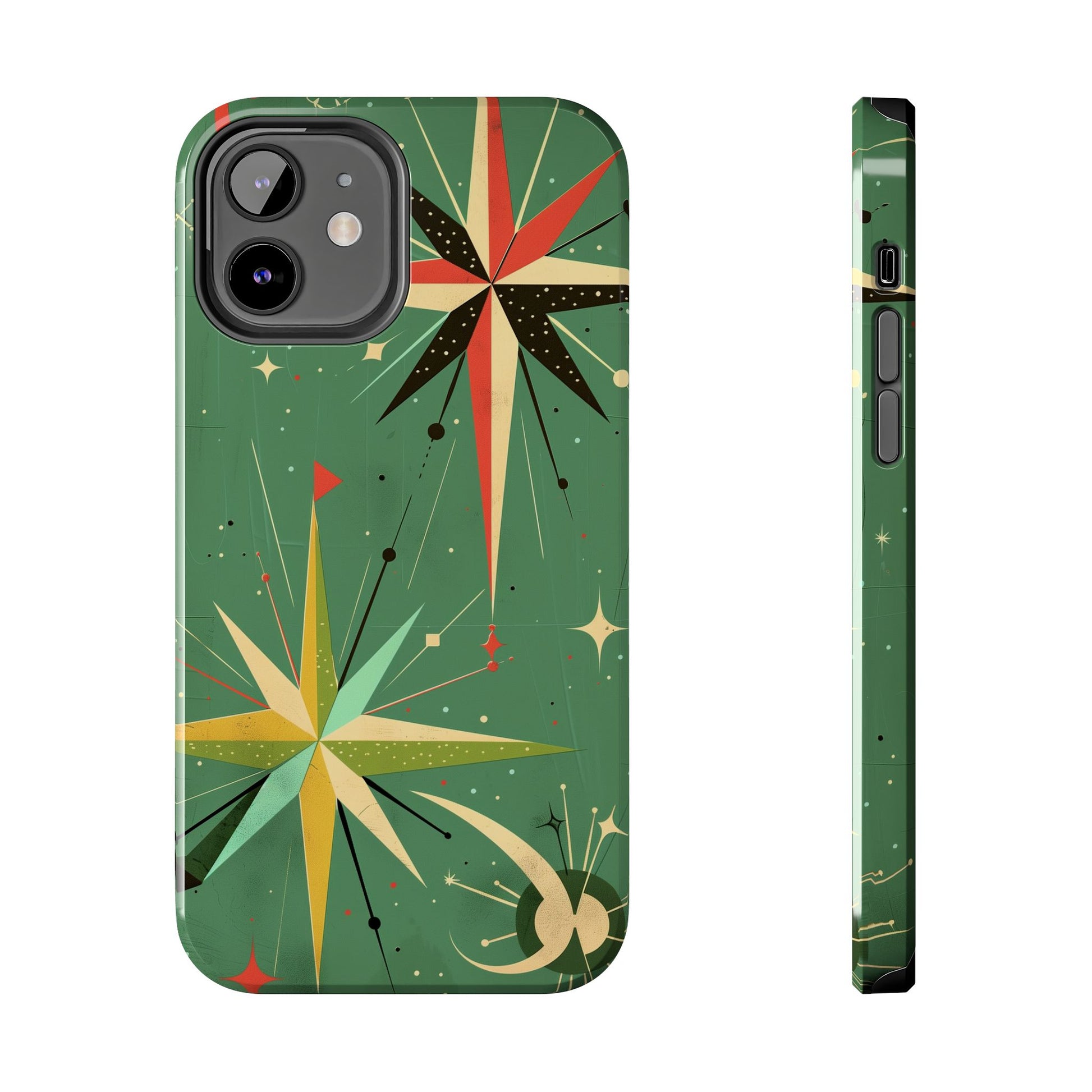 Mid Century Modern Star Design Phone Case, Earth Tone Colors, Retro Style Smartphone Cover, Vintage Phone Case, iPhone 14 Case, Apple iPhone