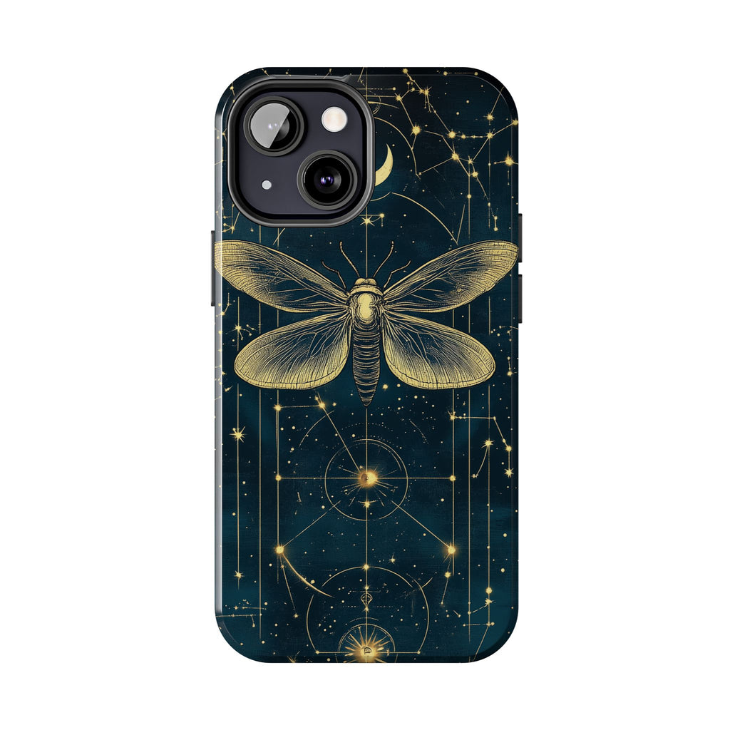 Celestial Dark Academia Phone Case Magical Moth Astrology Witchcraft Esoteric Entomology Nature Art Phone 13 14 15 Pro Max Samsung