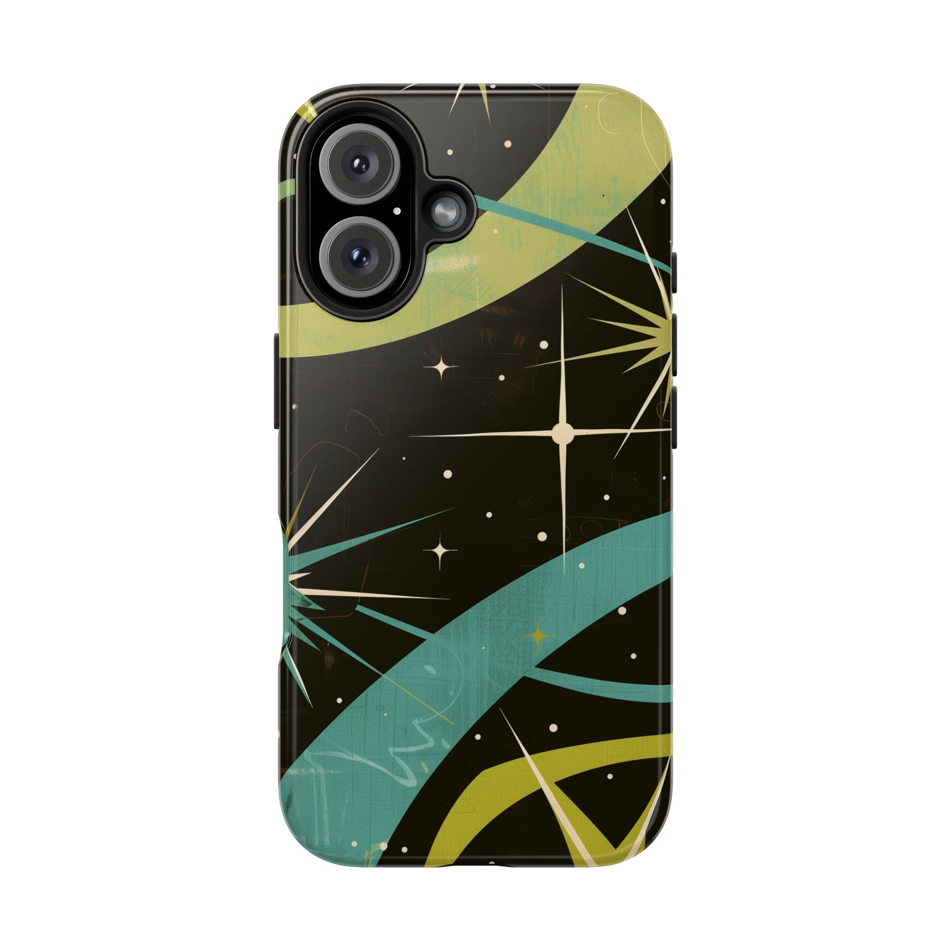 Mid Century Modern Star Design Phone Case, Earth Tone Colors, Retro Style Smartphone Cover, Vintage Phone Case, iPhone 14 Case, Apple iPhone