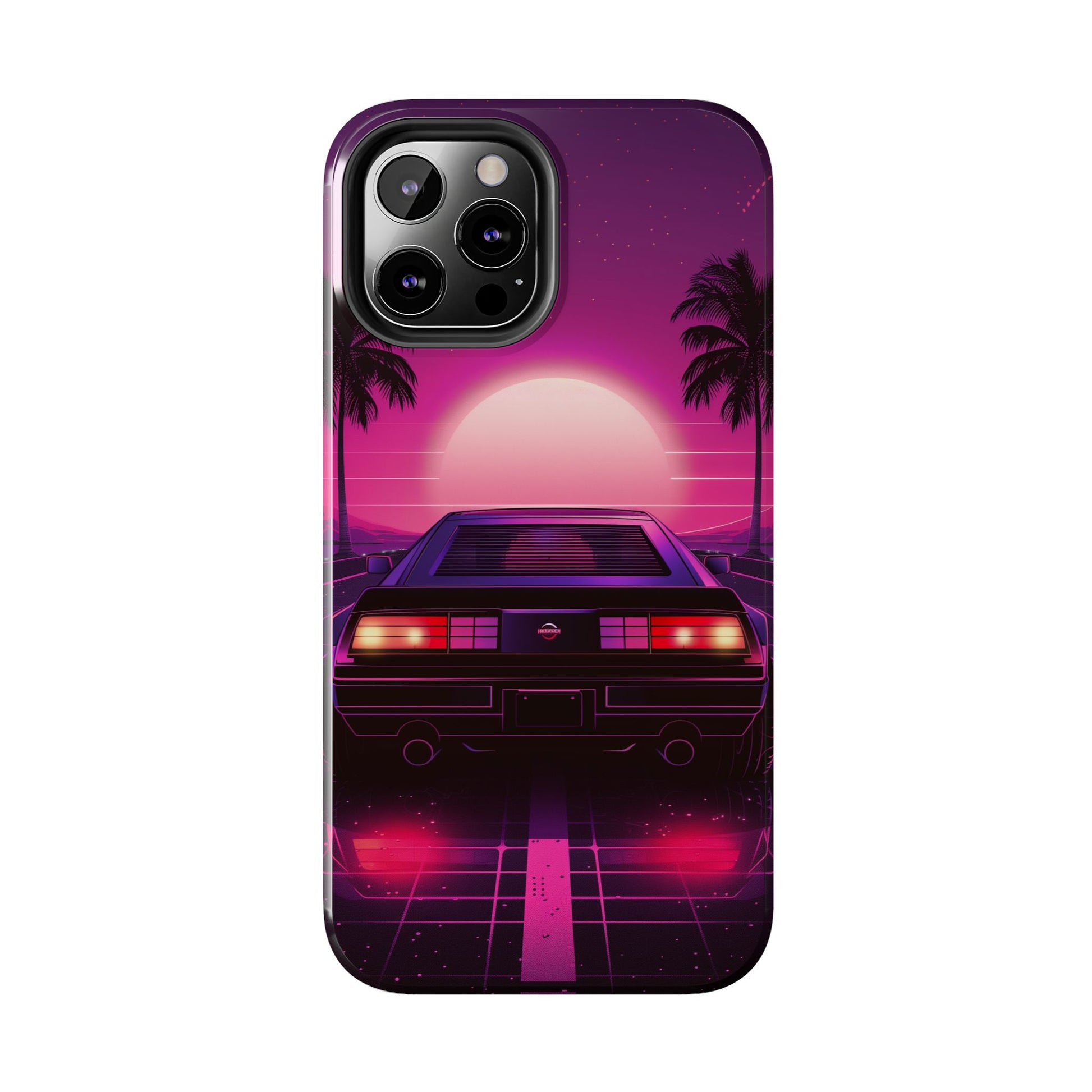 Durable 80s Retro Car Phone Case - Tough Vintage Design - Protective Mobile Cover - Fun Classic Car Accessory