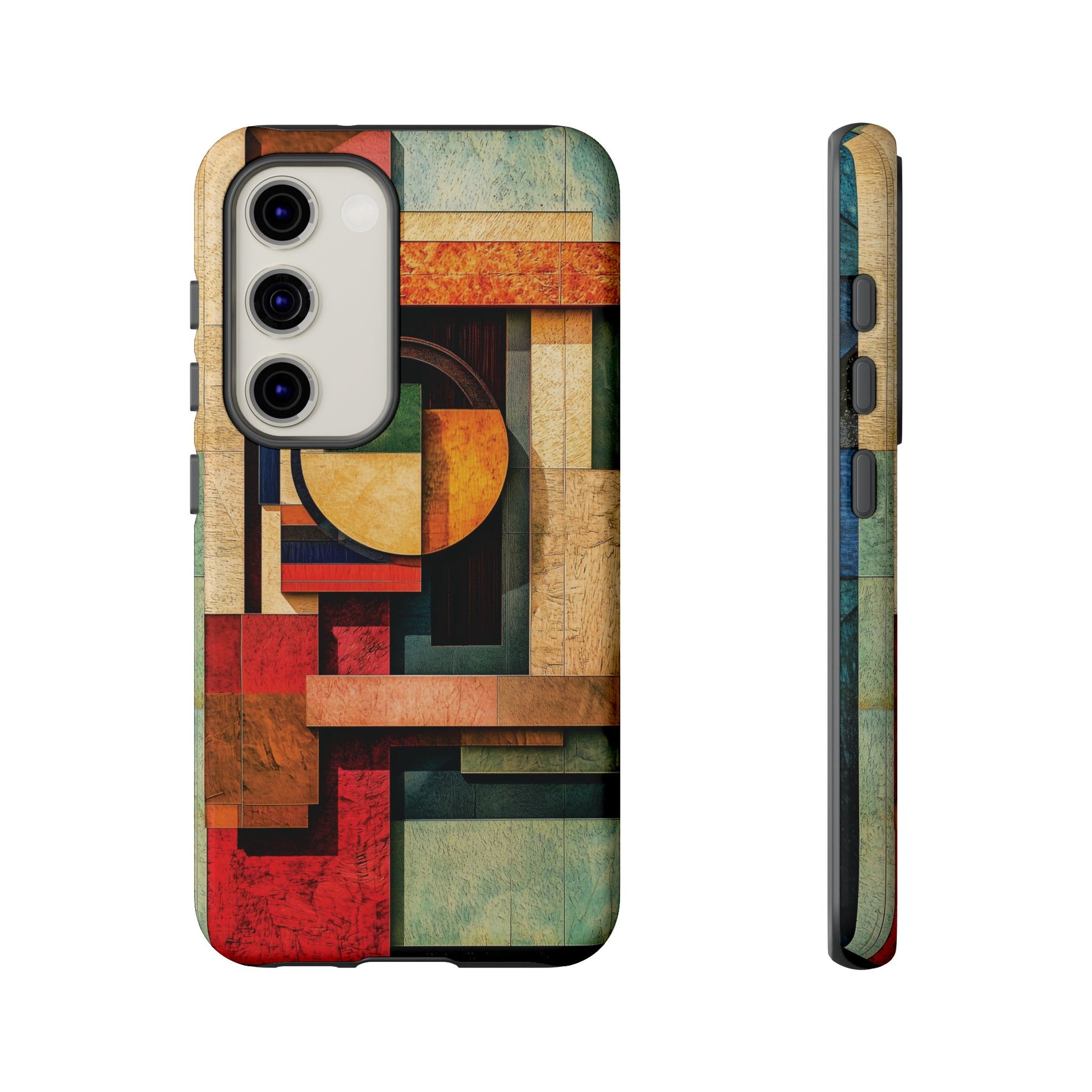 Tan Prairie Style Frank Lloyd Wright Usonian Phone Case Geometric Stained Glass Art Deco Marble Gold 13 14 15 16 iPhone Pro Max Galaxy Pixel