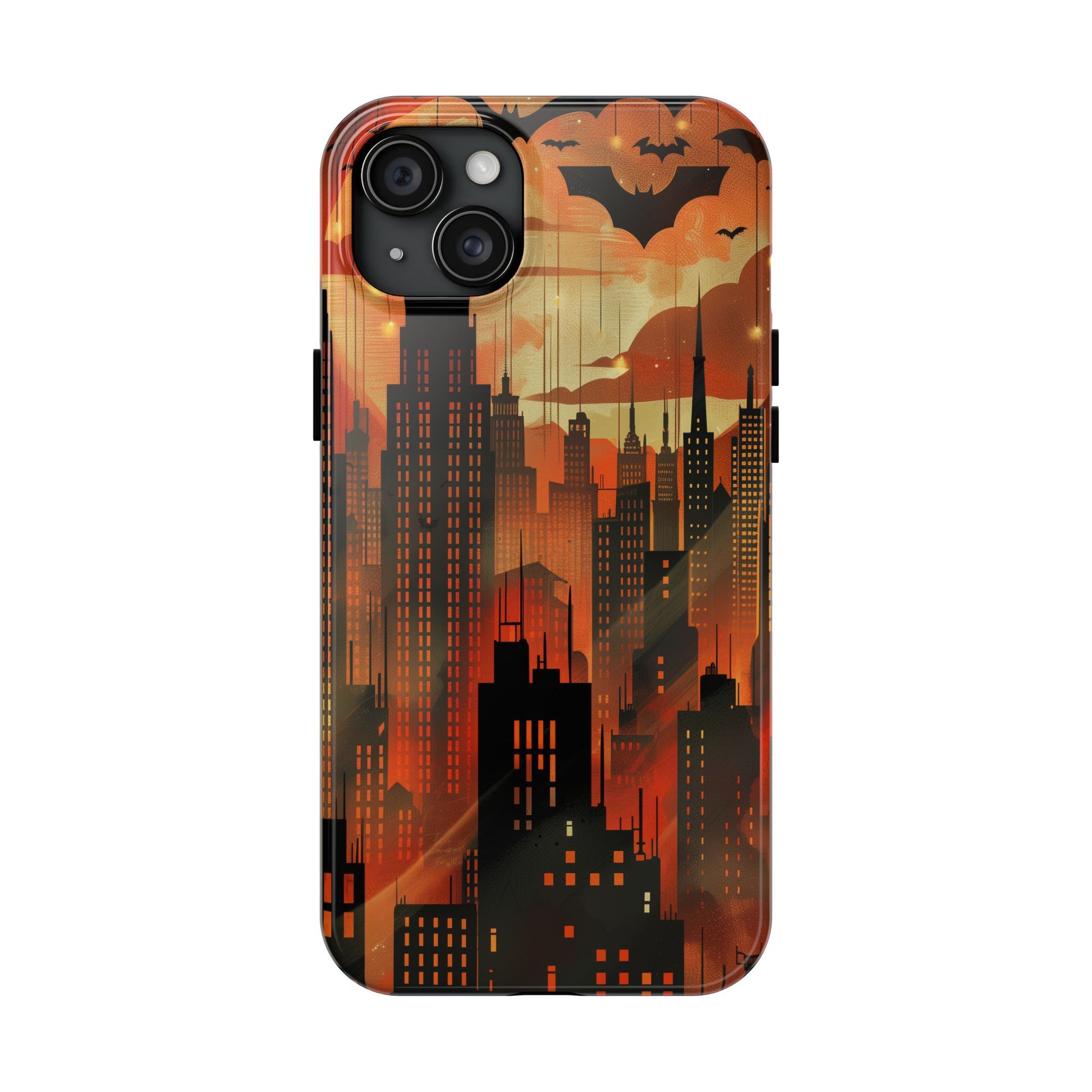 Batman Inspired Phone Case - Gotham Art Deco Style - Comic Book Hero Phone Cover - Unique Superhero Accessory