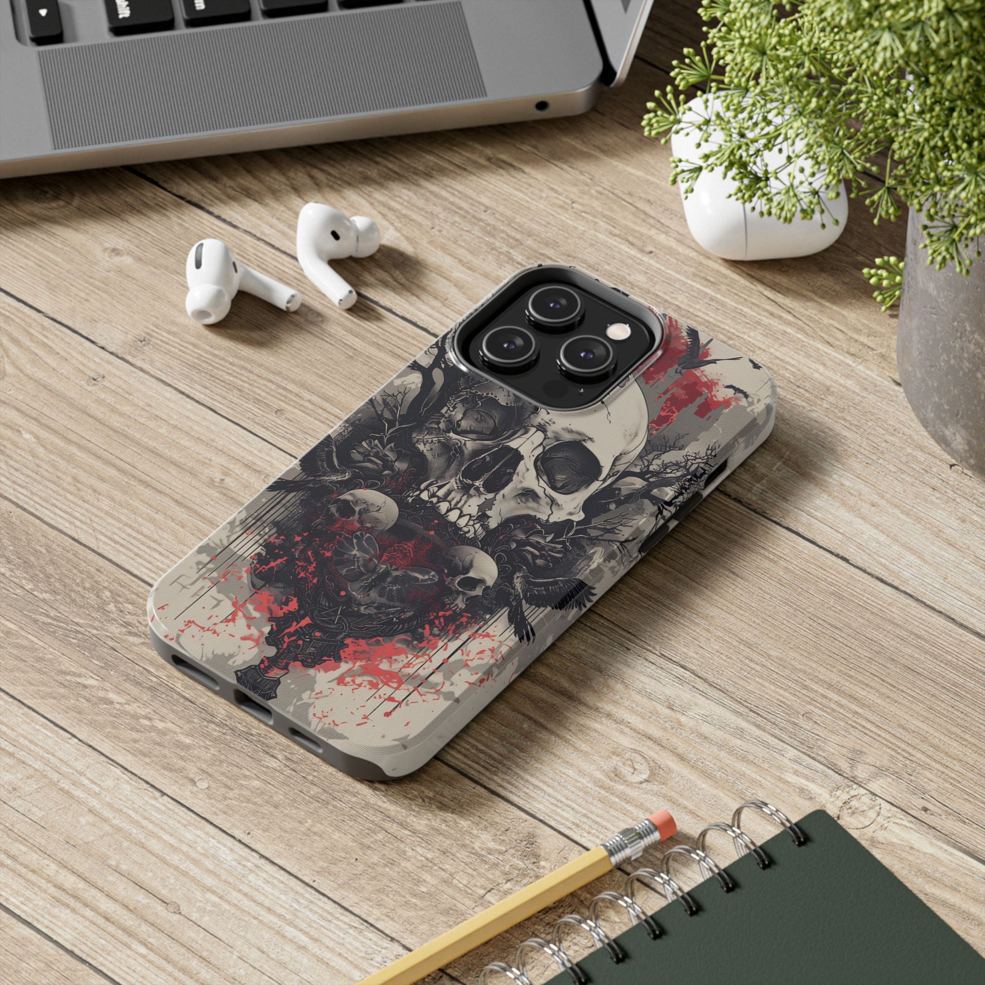 Gothic Art Phone Case Skulls and Crows, Moth Phone Case, Moon and Tarot Phone Case, Halloween Spooky Season, Dark Academia iPhone 15 Pro Max