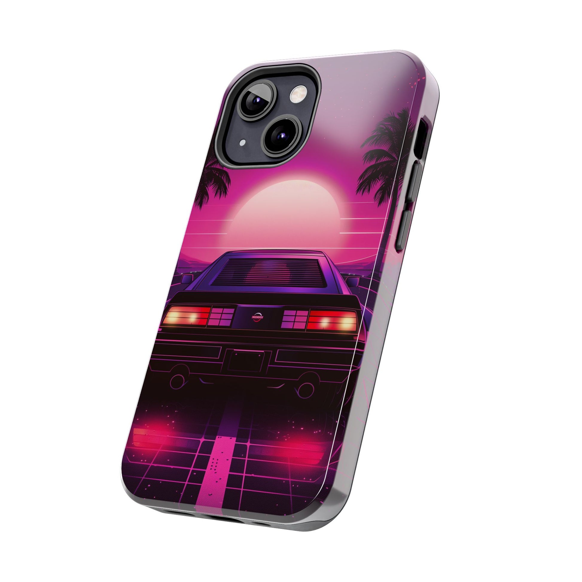 Durable 80s Retro Car Phone Case - Tough Vintage Design - Protective Mobile Cover - Fun Classic Car Accessory