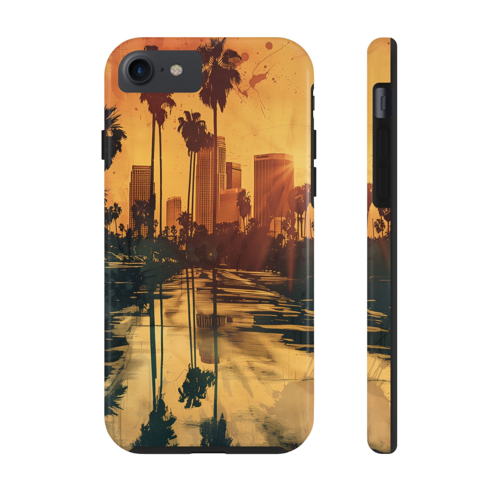 Los Angeles Sunset iPhone Case, Golden Hour Scenic View, Hollywood Hills Sunset Phone Case, Palm Trees Phone Case, iphone 15 pro max case