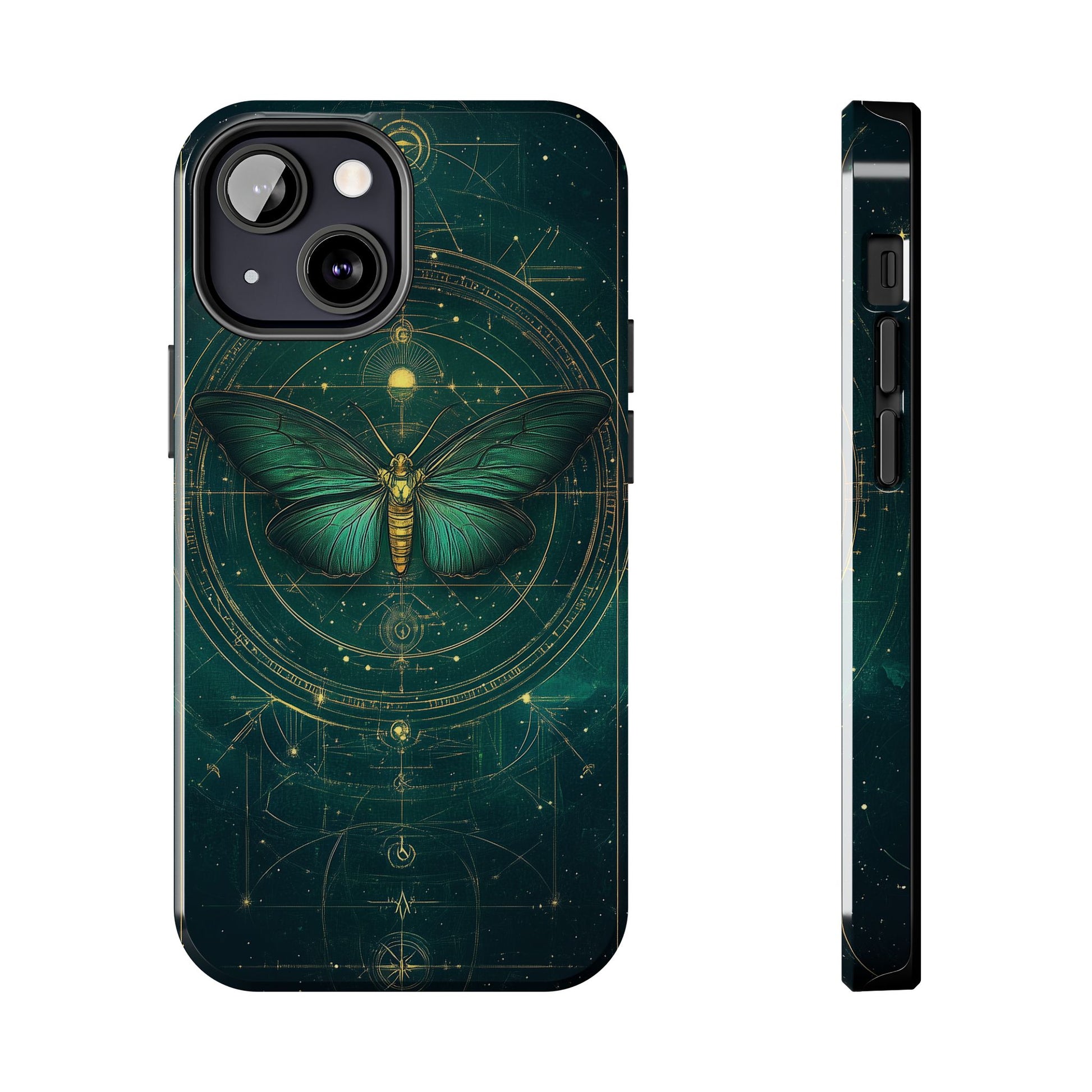 Celestial Dark Academia Phone Case, Magical Moth Vintage  Witchcraft iPhone Cover, Esoteric Nature Art, iPhone 15 Pro Max, iPhone 14 Pro