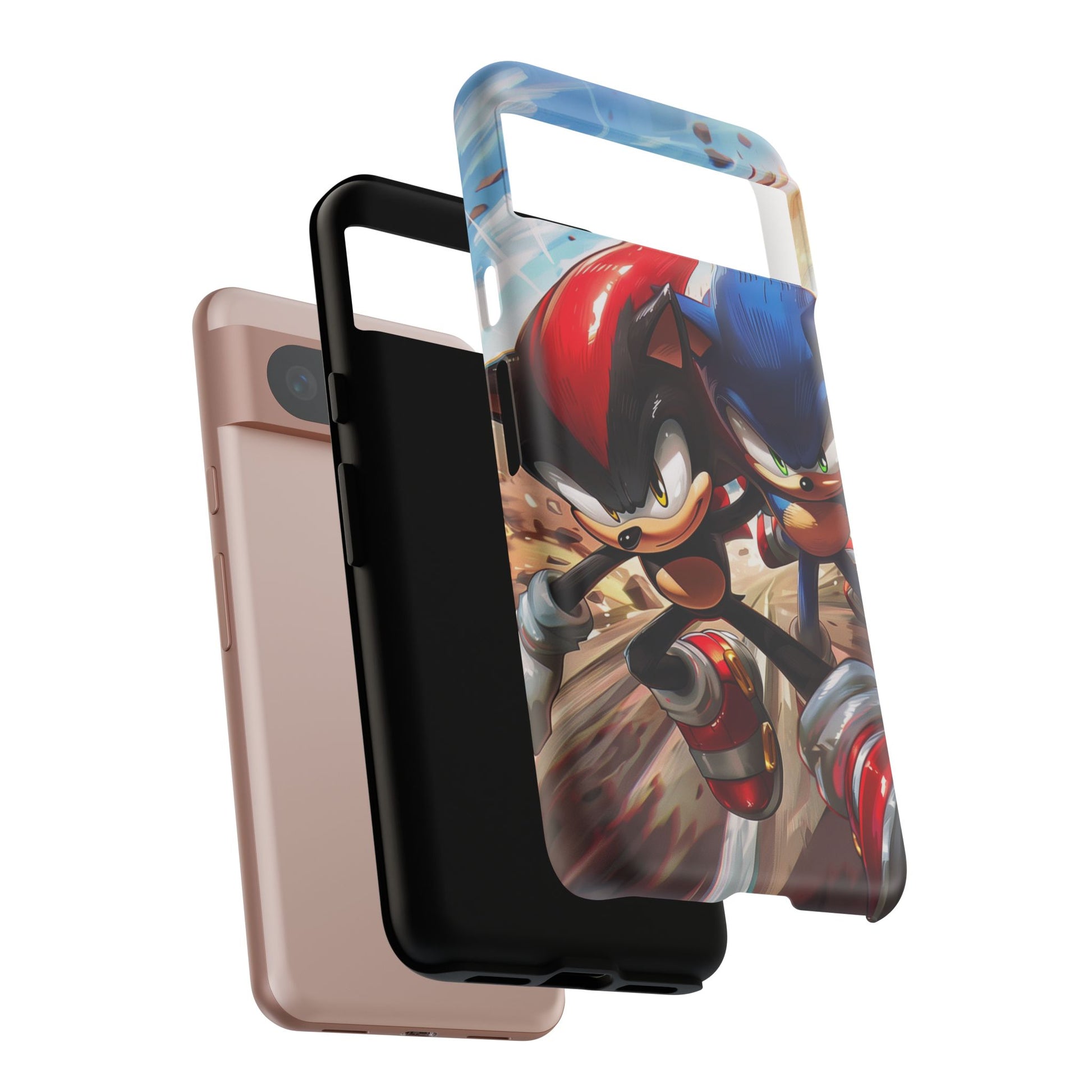 Sonic and Shadow Phone Case, Sonic and Shadow, Tough Android Case, Fun Video Game Phone Case, Retro Game Case, SEGA Video Game Android Case