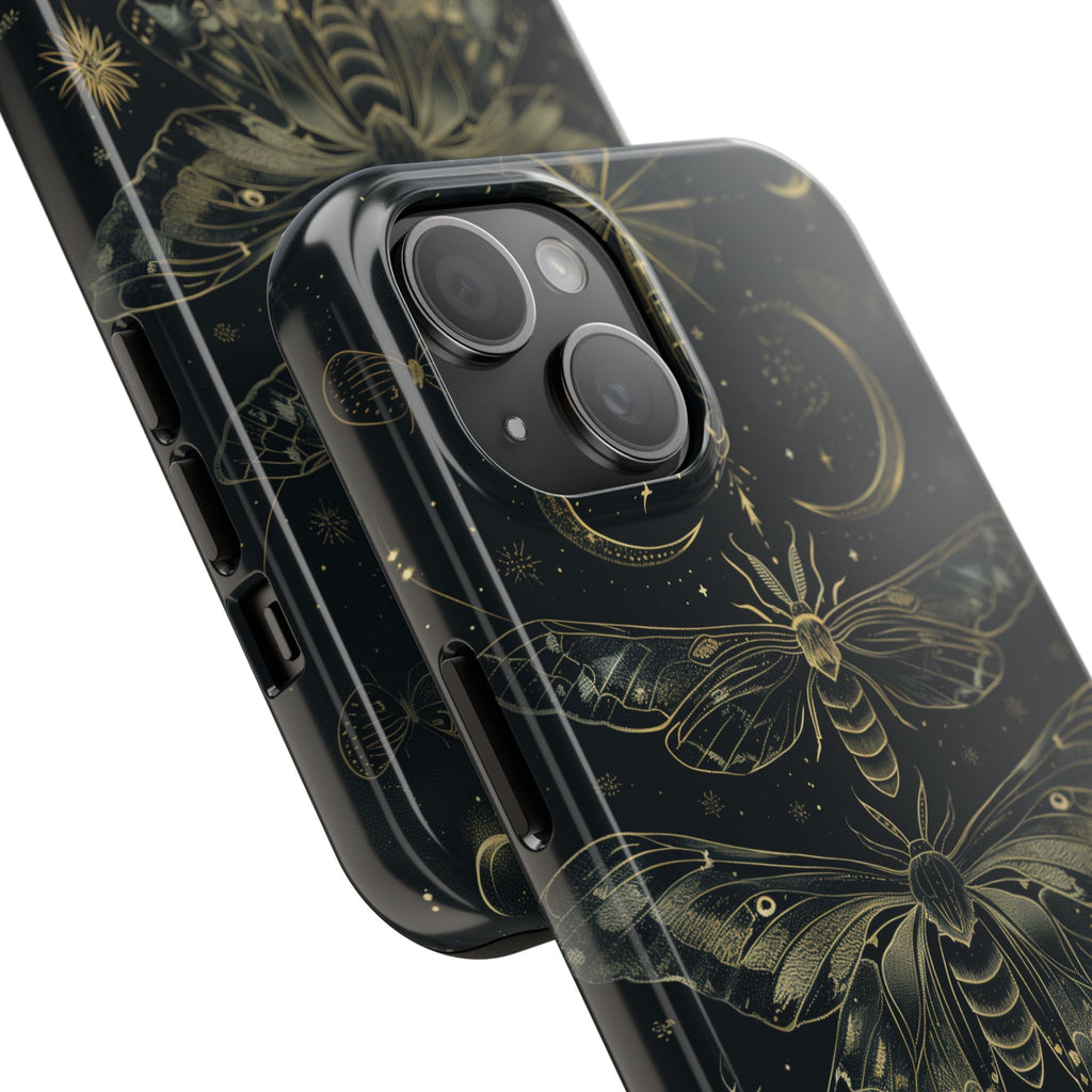 C Dark Academia Mystical Phone Case, Mystical Moth Phone Case, Vintage Magic Witchcraft iPhone Cover, Esoteric Nature Art, iPhone 15 Pro Max