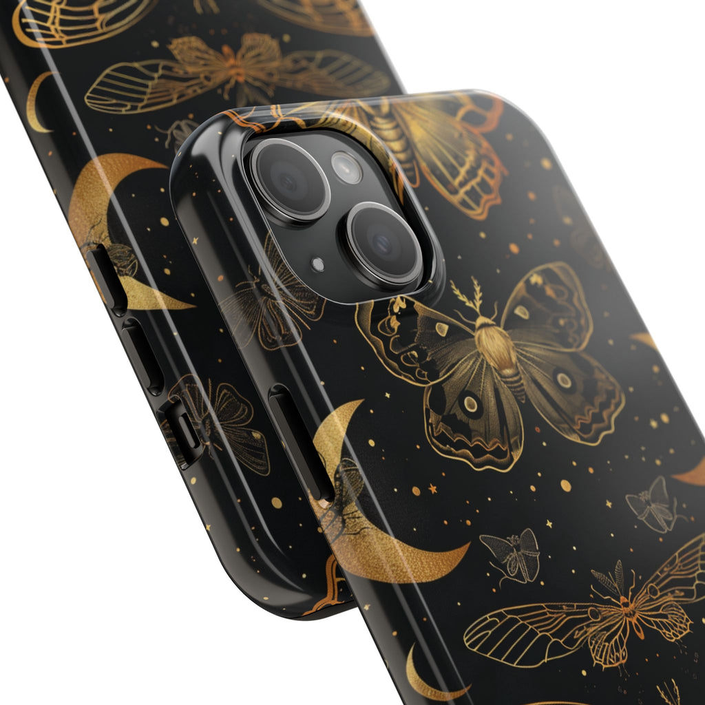 D Dark Academia Mystical Phone Case, Mystical Moth Phone Case, Vintage Magic Witchcraft iPhone Cover, Esoteric Nature Art, iPhone 15 Pro Max