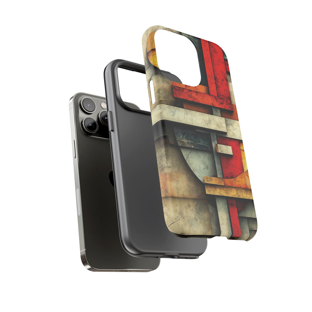 Red Prairie Style Frank Lloyd Wright Usonian Phone Case Geometric Stained Glass Art Deco Marble Gold 13 14 15 16 iPhone Pro Max Galaxy Pixel