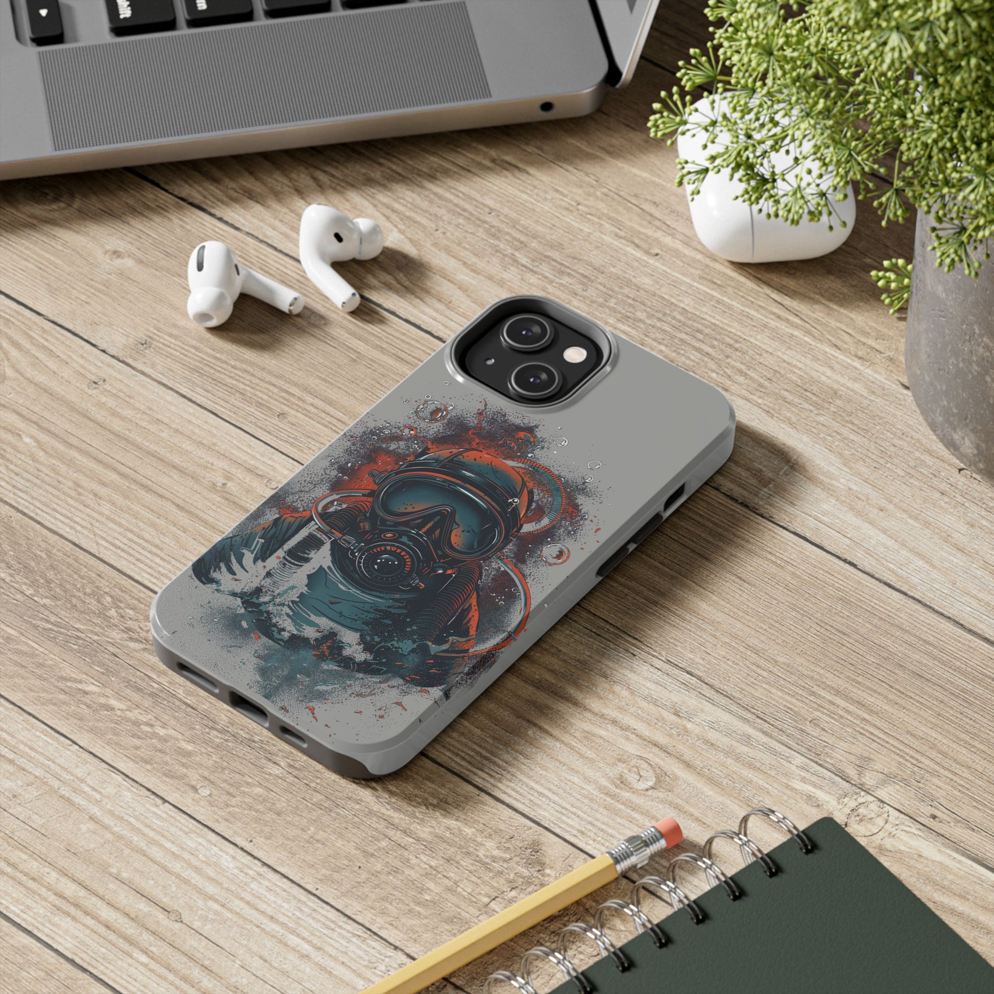 Light Custom iPhone Case, Personalized Phone Case, SCUBA Phone Case, SCUBA Diver Case, Custom Diver Phone Case, Gift for SCUBA Diver