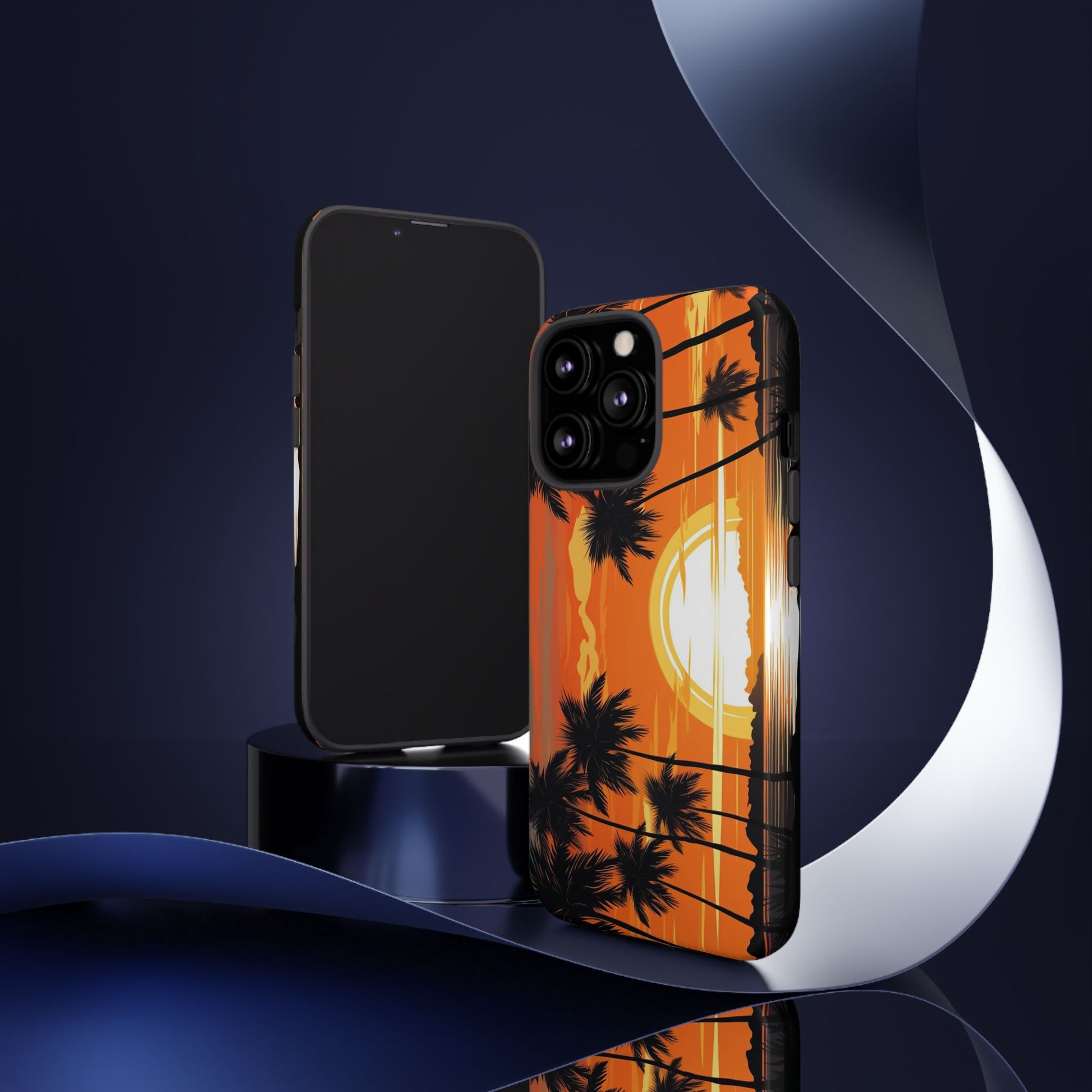 Sunset Palm Trees Tough Phone Cases for iPhone and Android