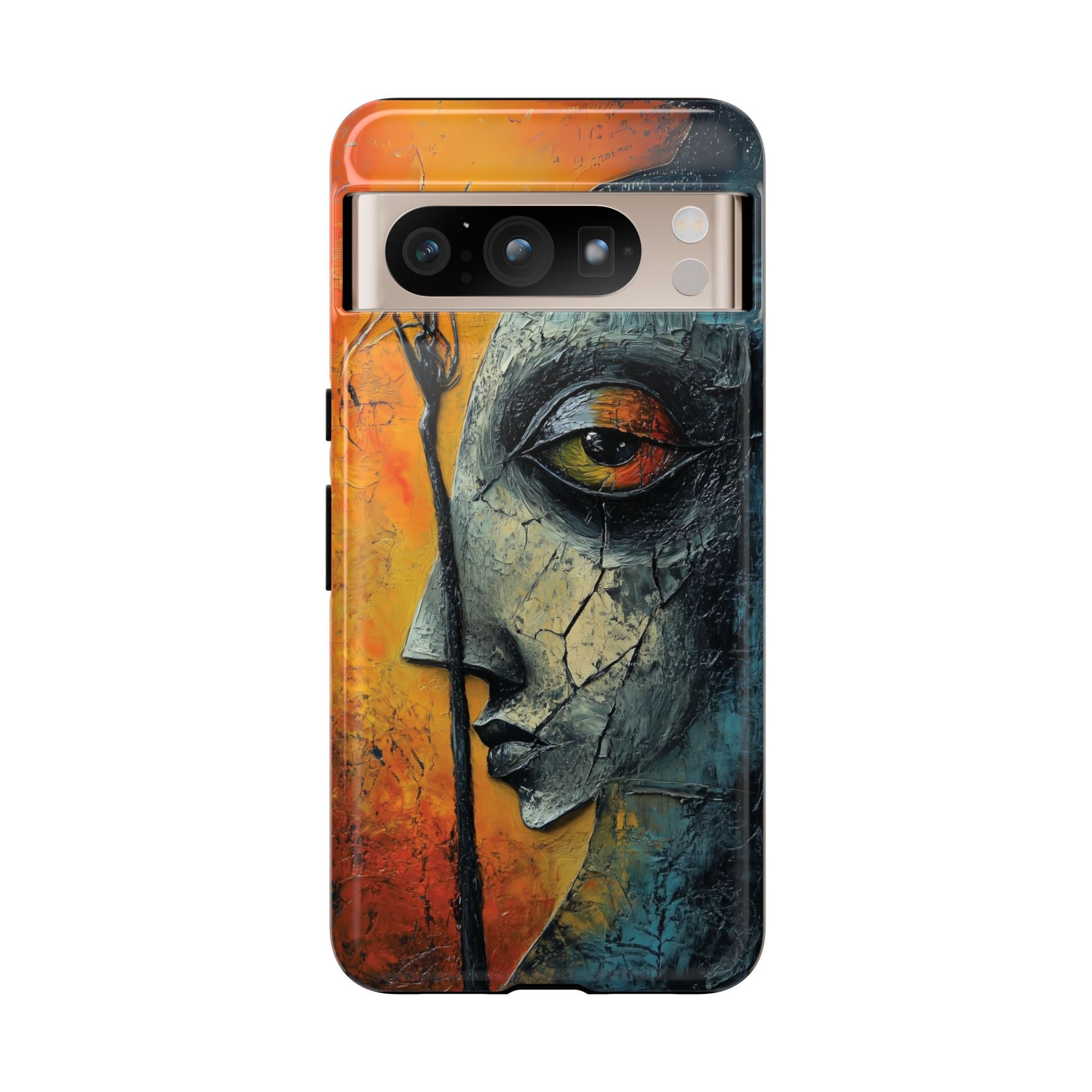 Surrealist Art Phone Case Salvador Dali Style Face Tough Case Unique Artistic 3D Textured Look Surrealism Gift Art iPhone 13 14 15 16