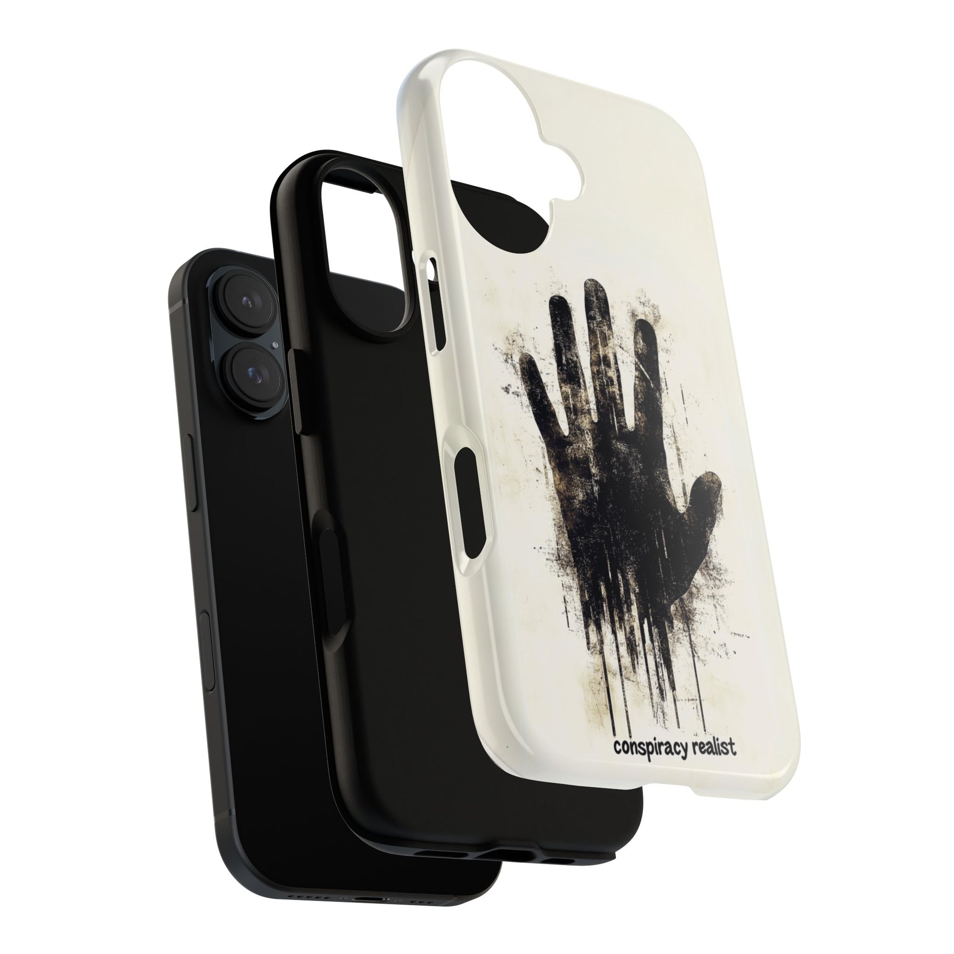 Conspiracy Realist Paranormal Mystery Design X-Files Inspired Ghostly Hand Conspiracy Theory Creepy iPhone 13 14 15 16 Pro Max Galaxy Pixel
