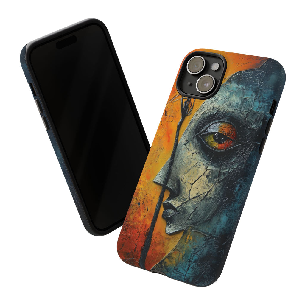 Surrealist Art Phone Case Salvador Dali Style Face Tough Case Unique Artistic 3D Textured Look Surrealism Gift Art iPhone 13 14 15 16