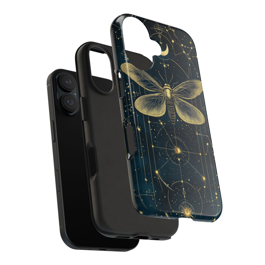 Celestial Dark Academia Phone Case Magical Moth Astrology Witchcraft Esoteric Entomology Nature Art Phone 13 14 15 Pro Max Samsung