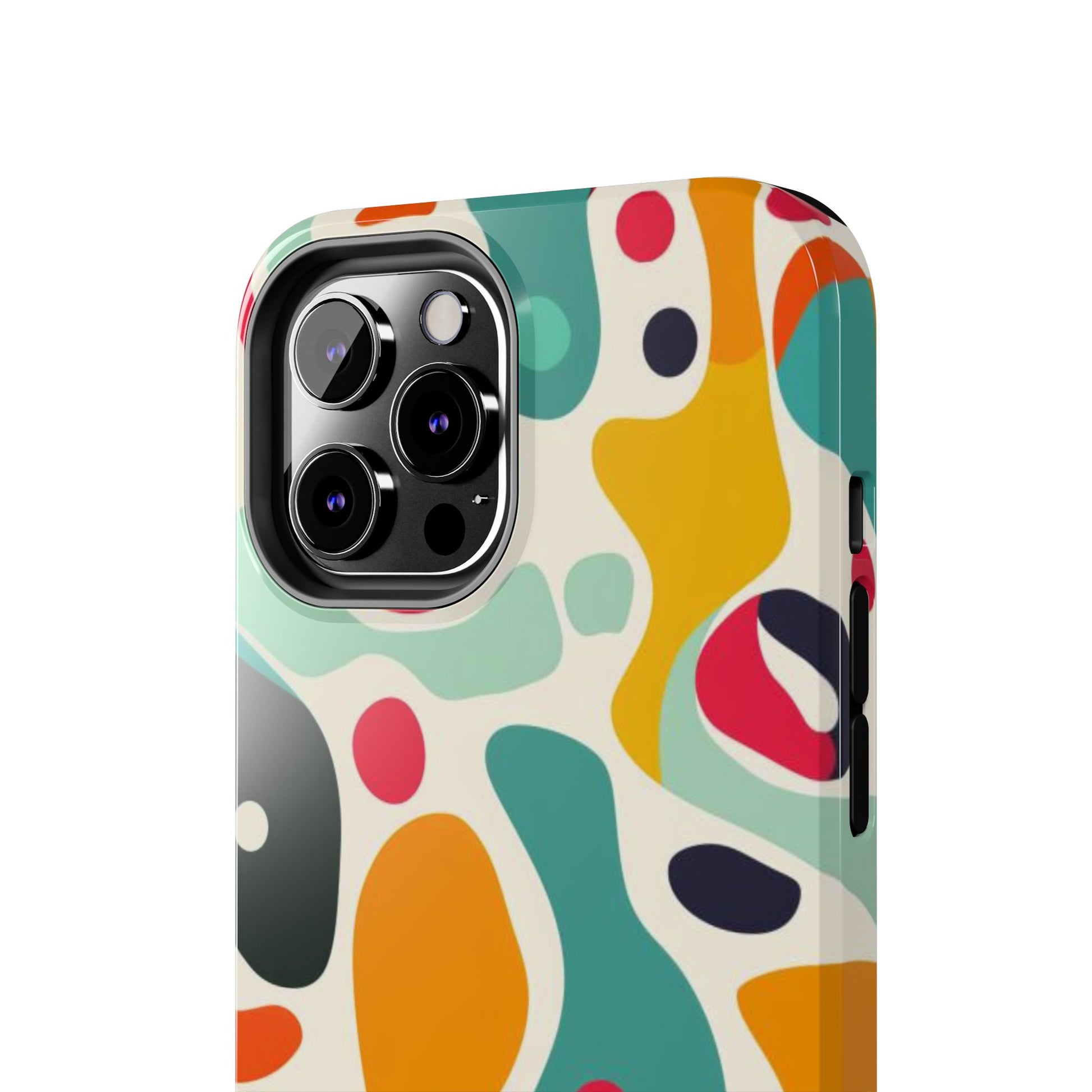 Mid Mod Fun Spots - Colorful Mid Mod Design Durable Phone Case - Vibrant and Stylish iPhone Tough Cover - Fun Retro Protection Accessory