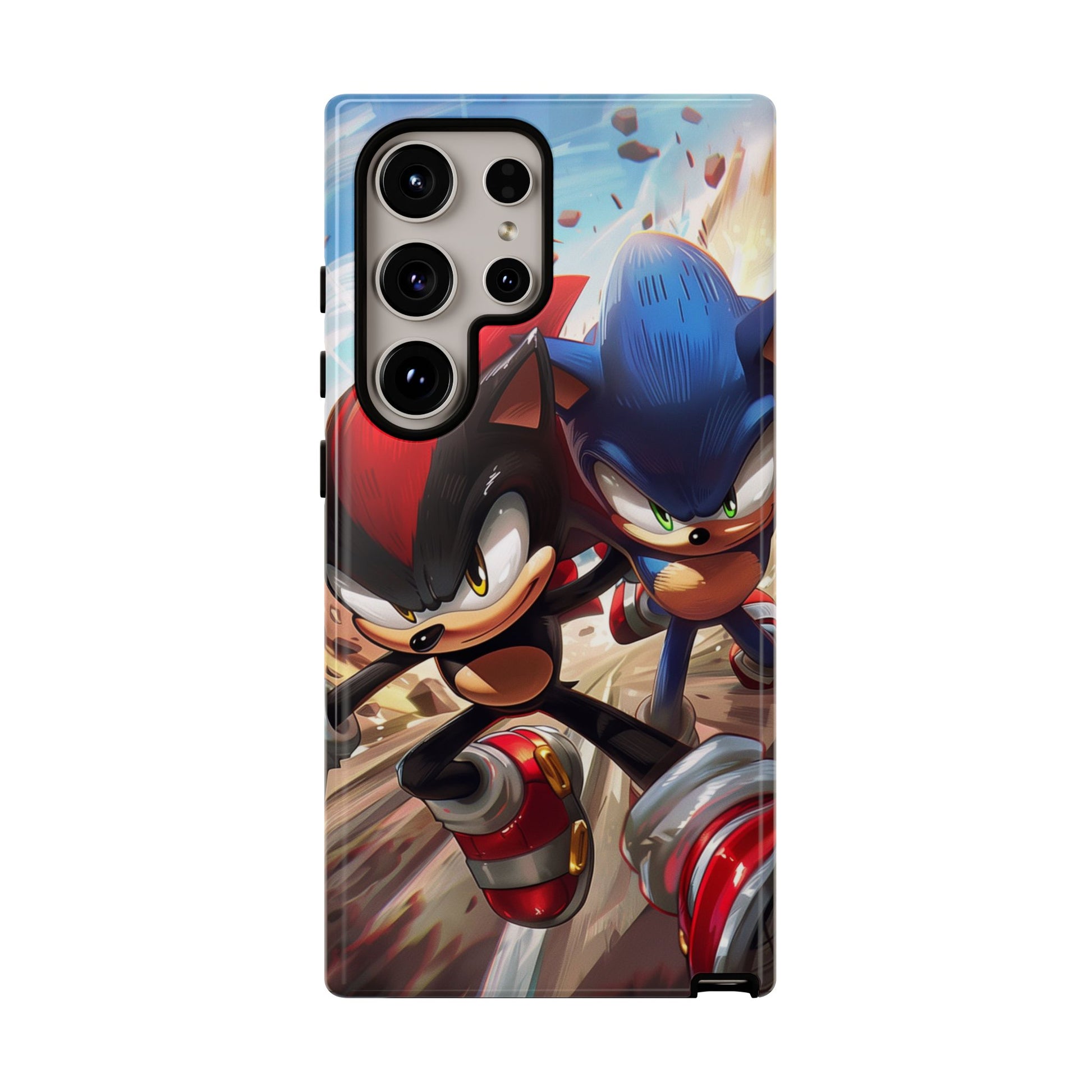 Sonic and Shadow Phone Case, Sonic and Shadow, Tough Android Case, Fun Video Game Phone Case, Retro Game Case, SEGA Video Game Android Case