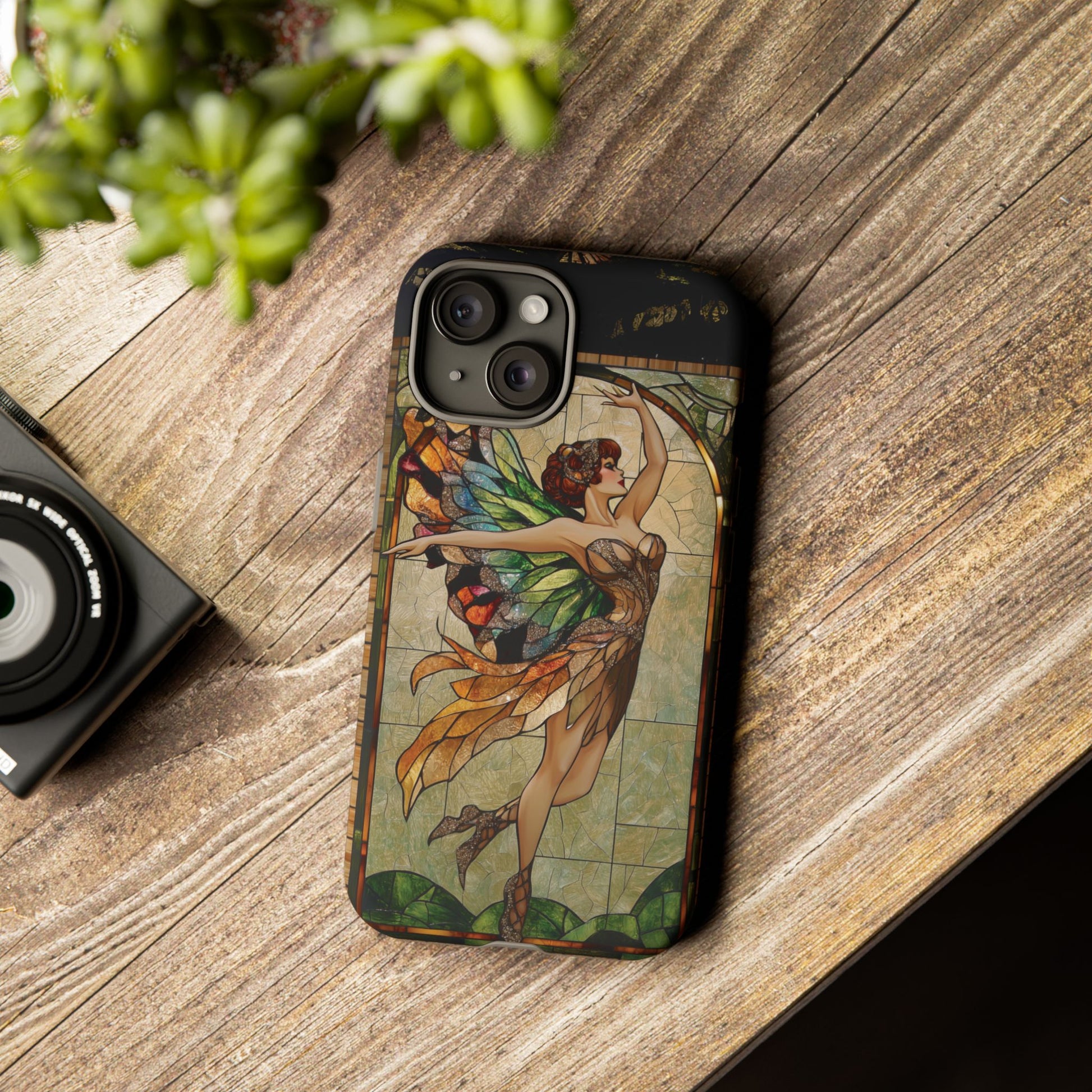 Fairy Phone Case Art Deco Woman Phone Case 1920s Art Nouveau Design in Stained Glass Alphonse Mucha Style Gatsby Style Poster