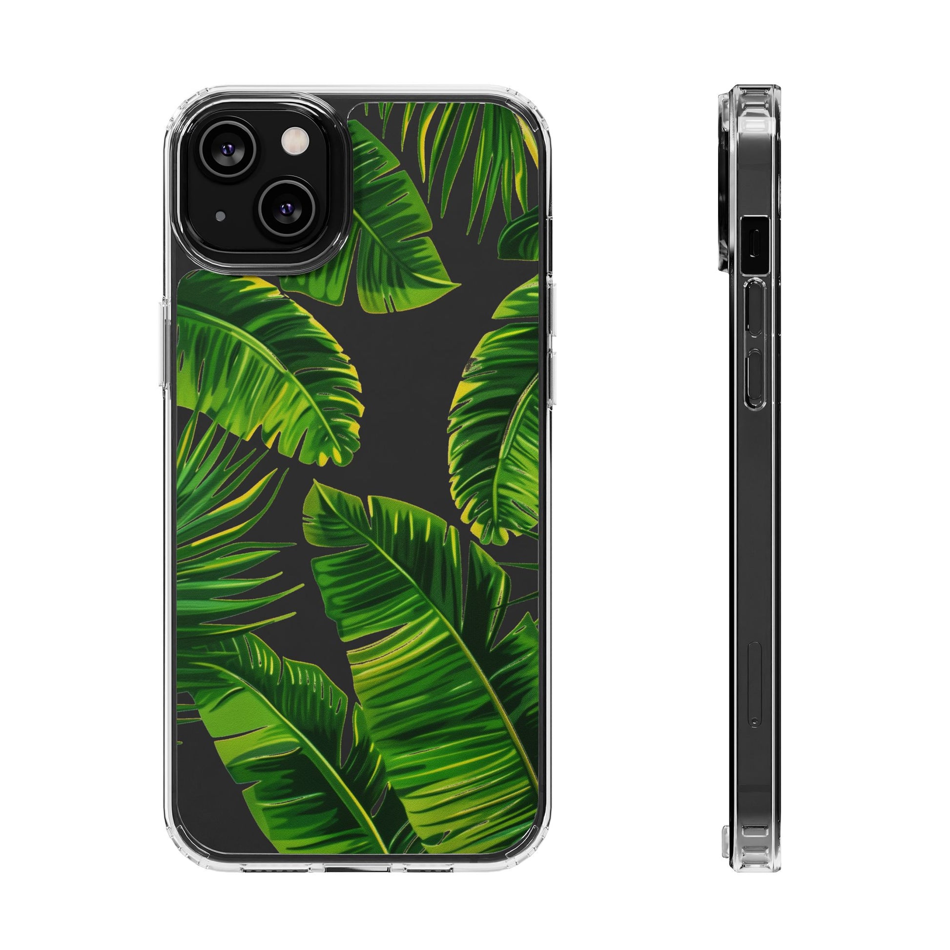 Custom Clear Palm Tree Leaf Phone Case, Palm Frond Phone Case, Tropical Leaf Design Summer Boho Chic iPhone 13 14 15 16 Pro Max Galaxy S24