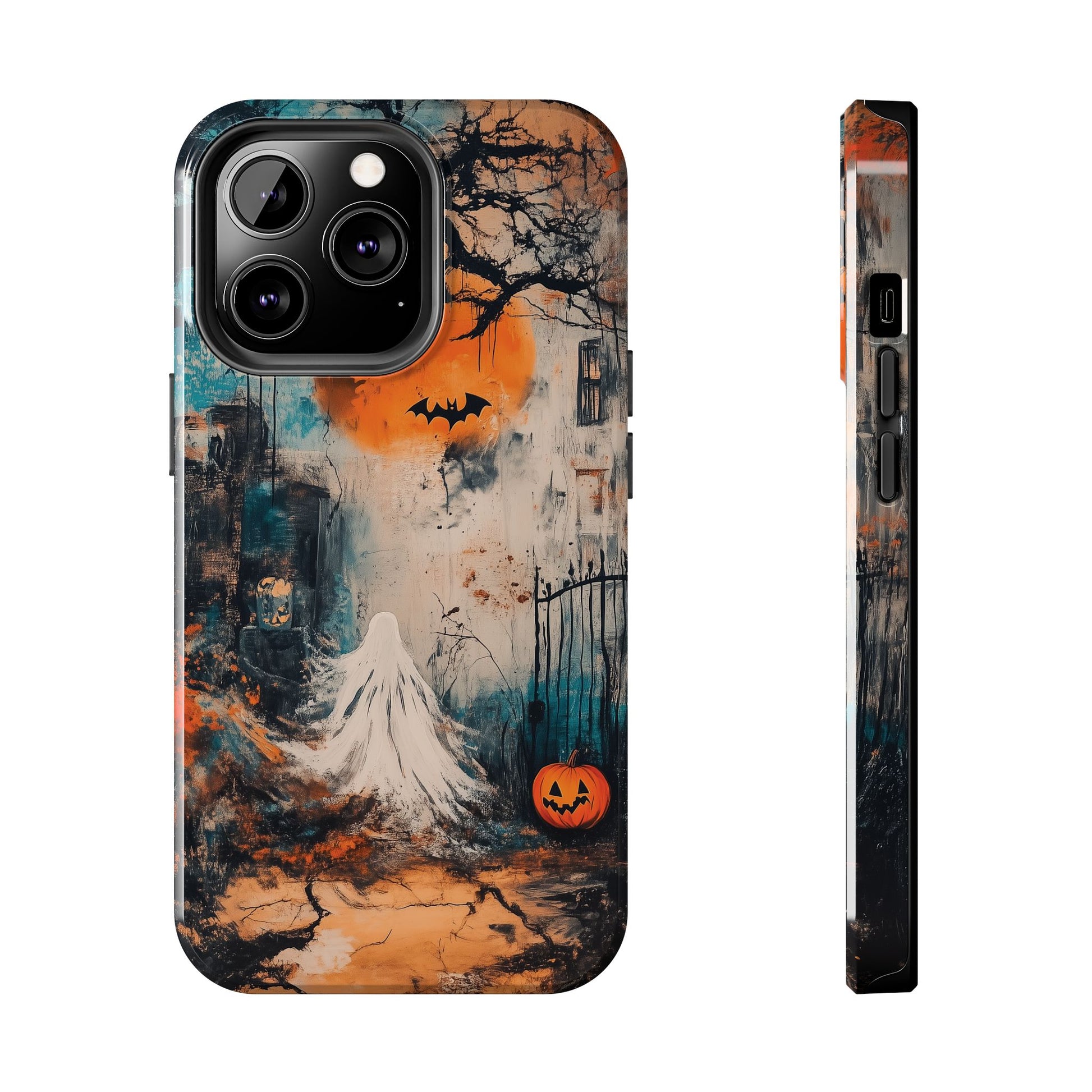 Halloween Fall Autumn Artistic Gothic Dark Academia Ghost Girl Street Art Urban Graffiti Phone Case Street iPhone 15 Pro Max Samsung Galaxy