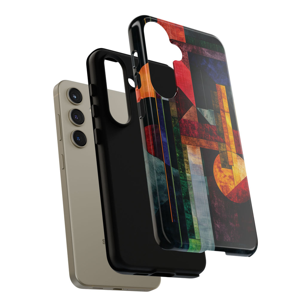 Darker Style Frank Lloyd Wright Usonian Phone Case Geometric Stained Glass Art Deco Marble Gold 13 14 15 16 iPhone Pro Max Galaxy Pixel