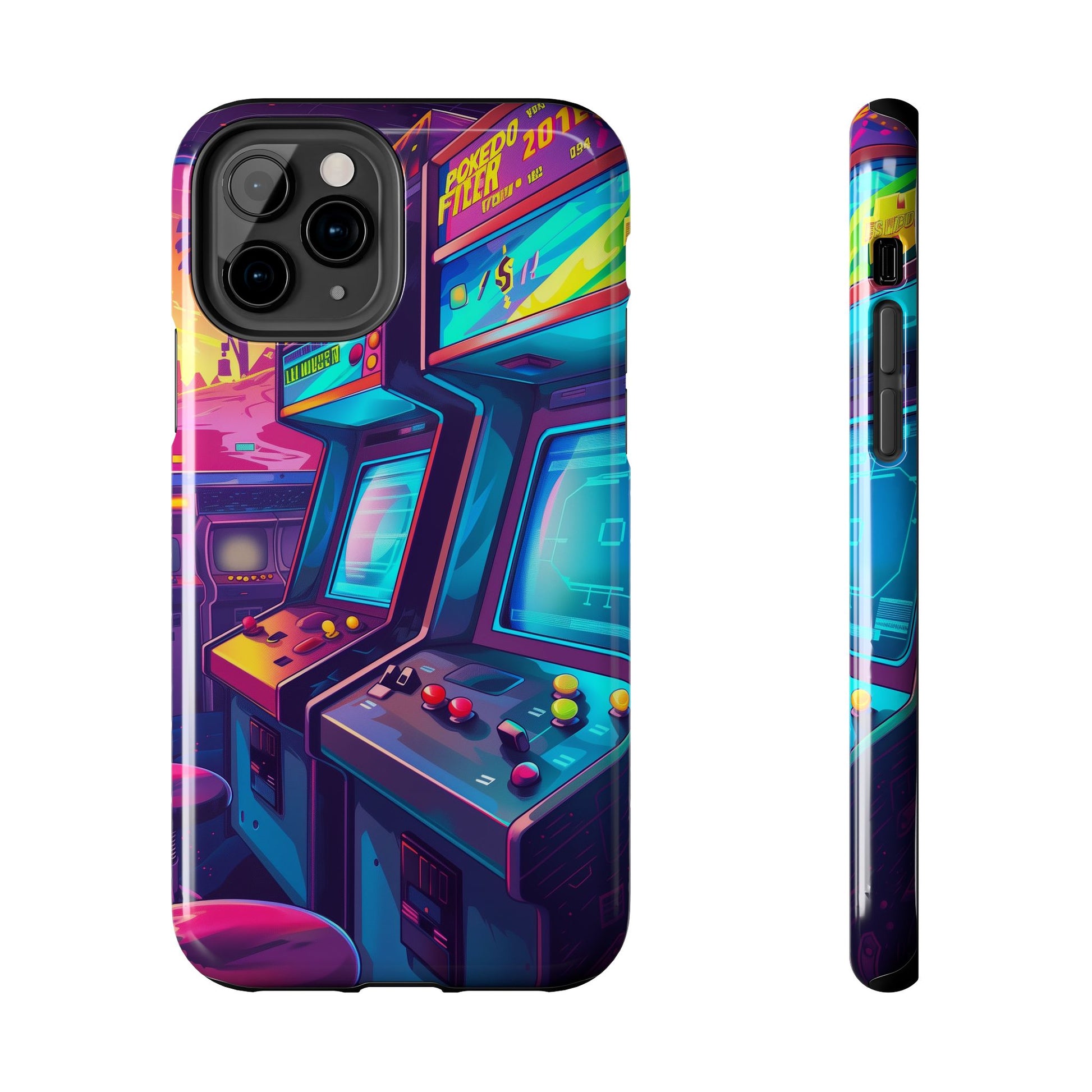Durable iPhone Case with Outer Space Arcade Design - Protective Space Themed Cover - Fun and Sturdy Phone Accessory - Gamer Gift