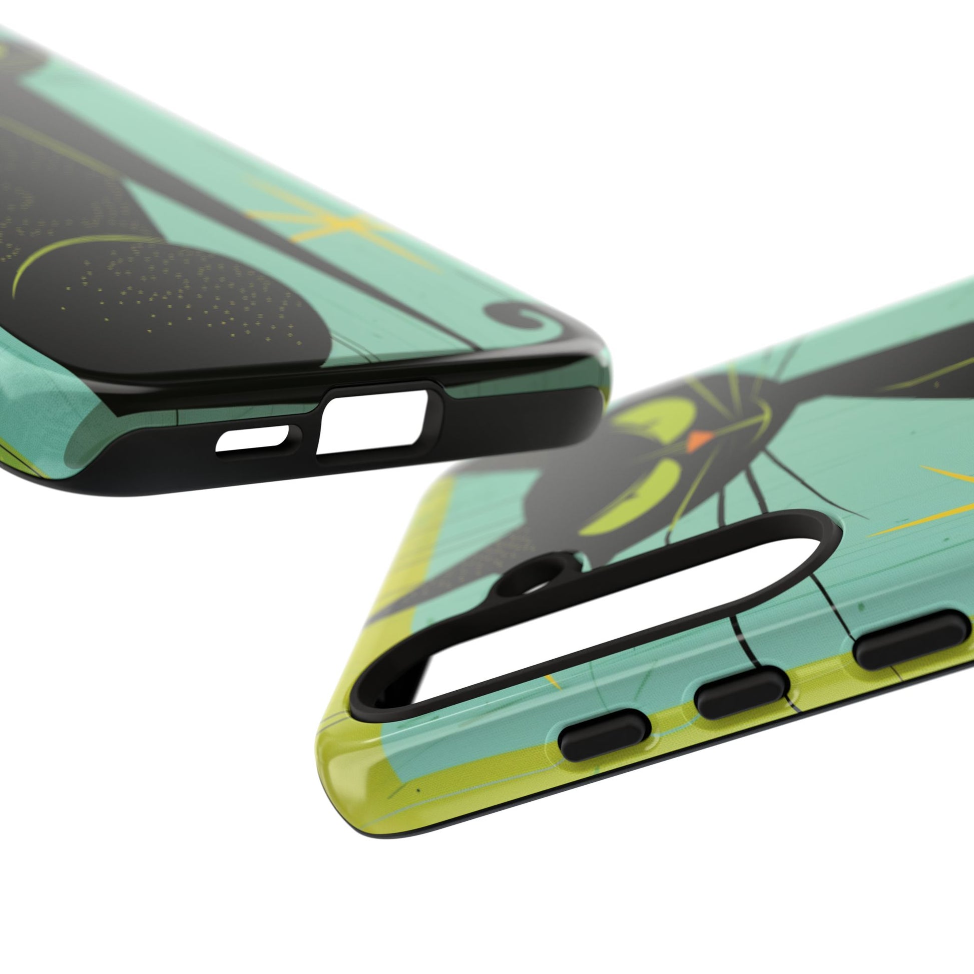 Mid-Century Modern Phone Case, Mid Mod Android Case, Atomic Cats Android Case, Retro Chic Smartphone Cover, Unique Artistic Phone Accessory