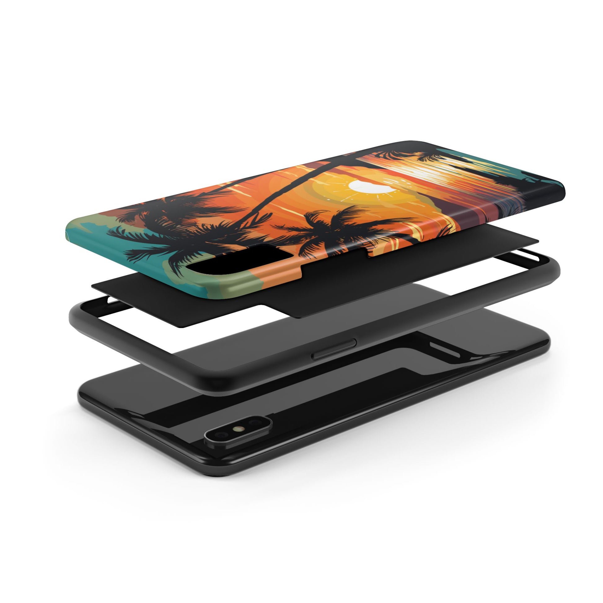 Palm Trees and Sunsets Tough iPhone Cases