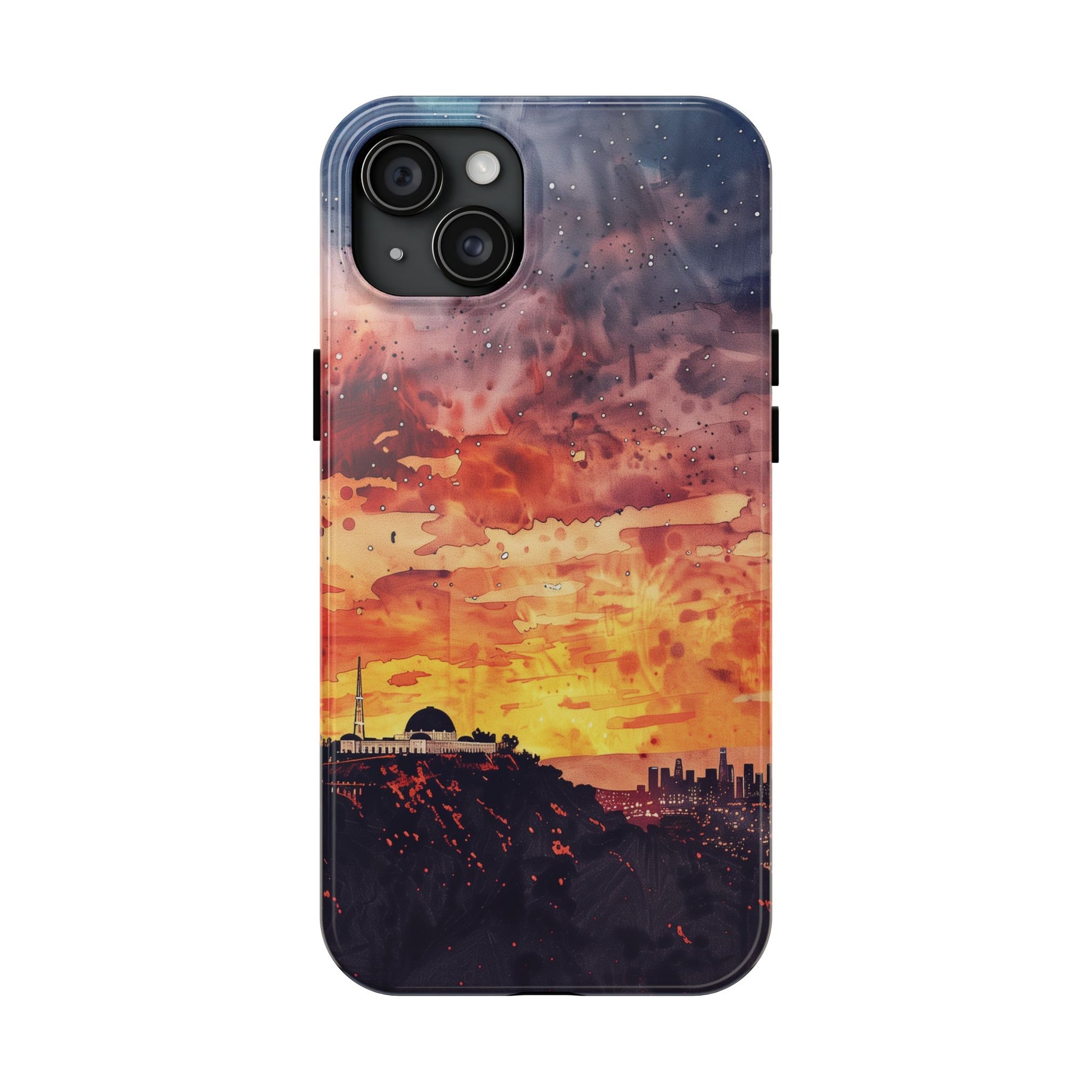 Los Angeles Sunset iPhone Case, Golden Hour Scenic View, Hollywood Hills Sunset Phone Case, Palm Trees Phone Case, iphone 15 pro max case