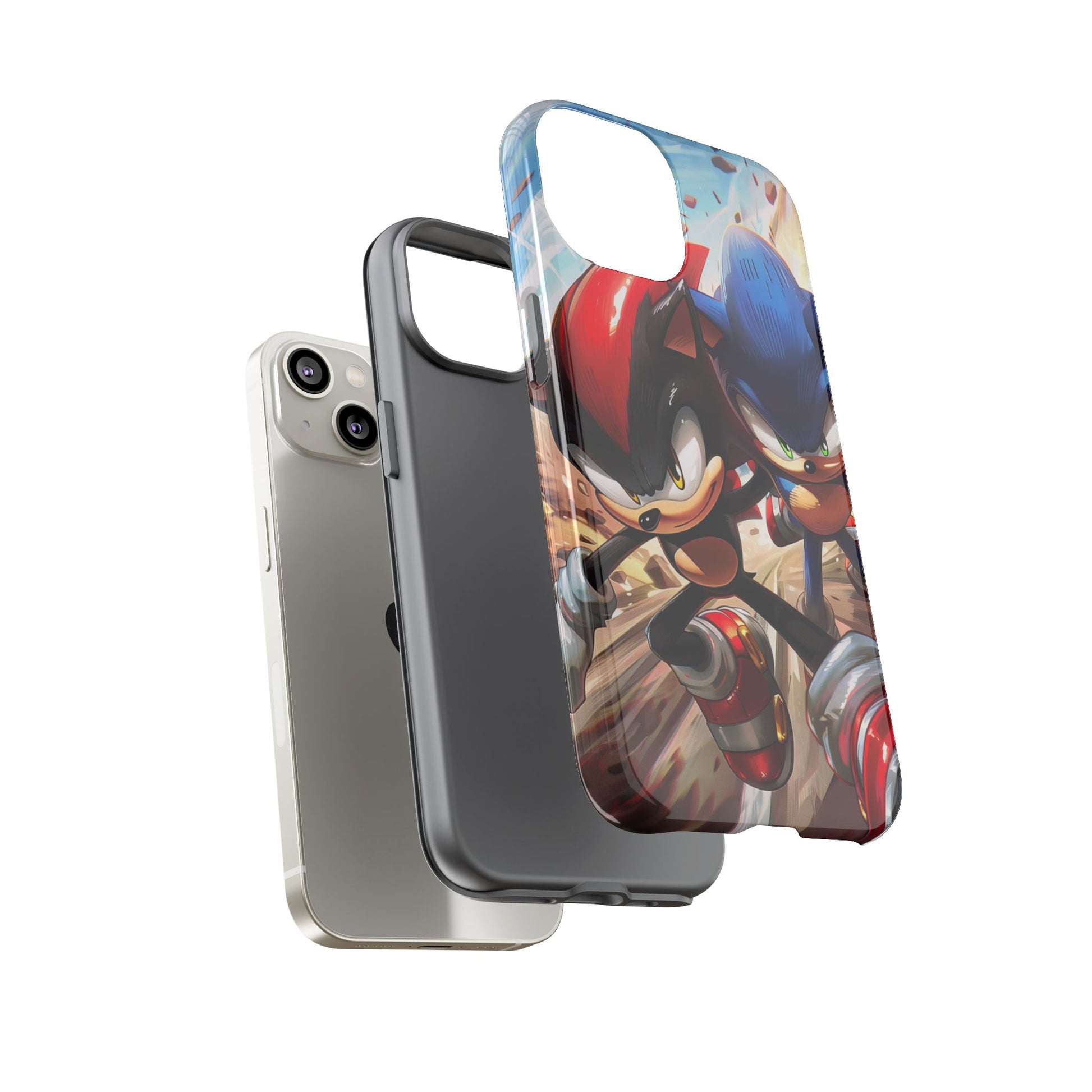 Sonic and Shadow Phone Case, Sonic and Shadow, Tough Android Case, Fun Video Game Phone Case, Retro Game Case, SEGA Video Game Android Case