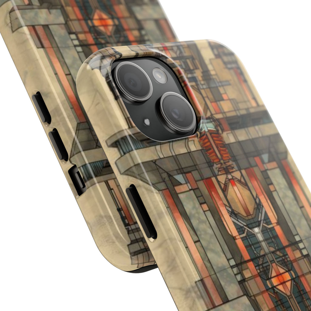 Prairie Style Frank Lloyd Wright Phone Case - Architectural Design iPhone Tough Cover - Unique Art Deco Protective Accessory