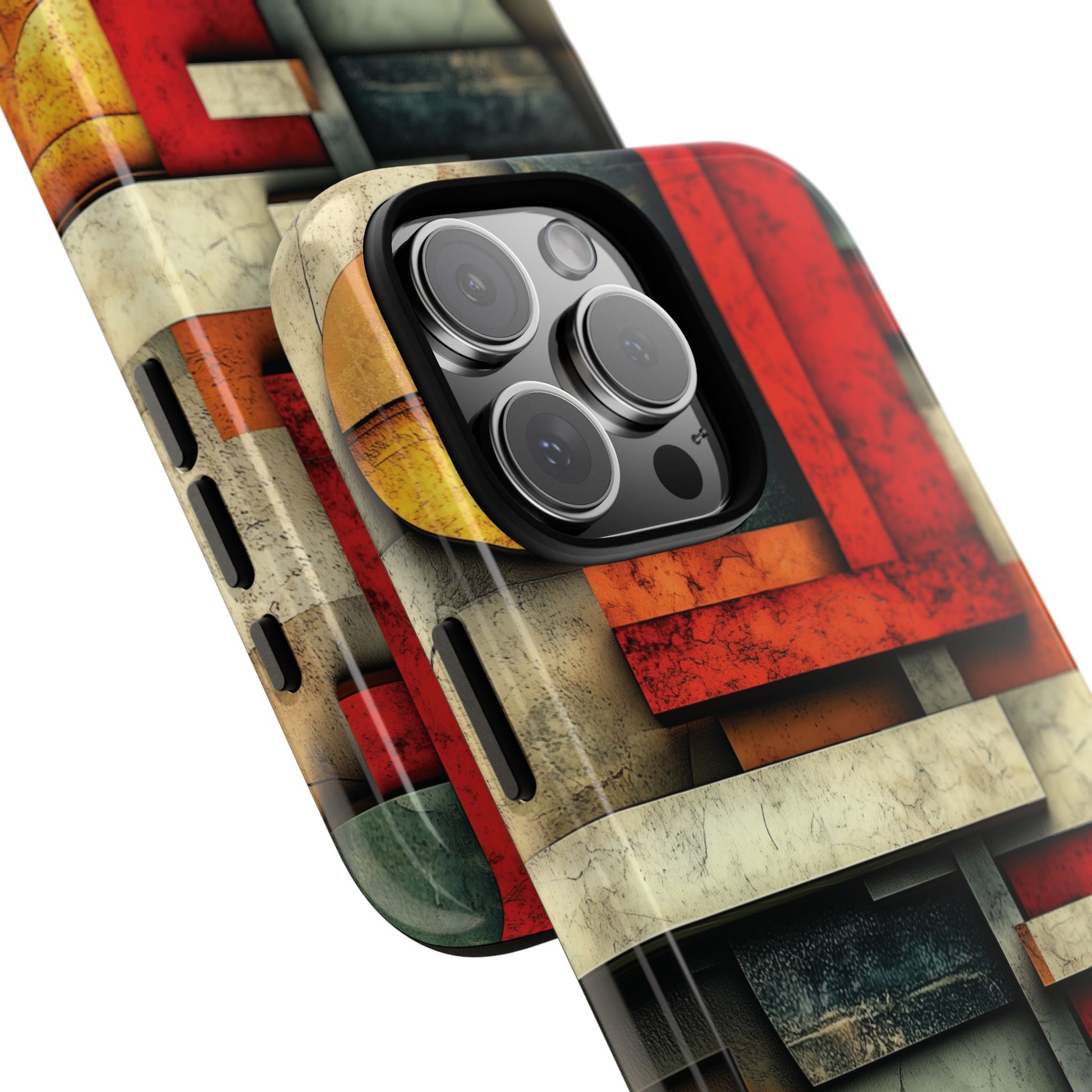 Red Prairie Style Frank Lloyd Wright Usonian Phone Case Geometric Stained Glass Art Deco Marble Gold 13 14 15 16 iPhone Pro Max Galaxy Pixel