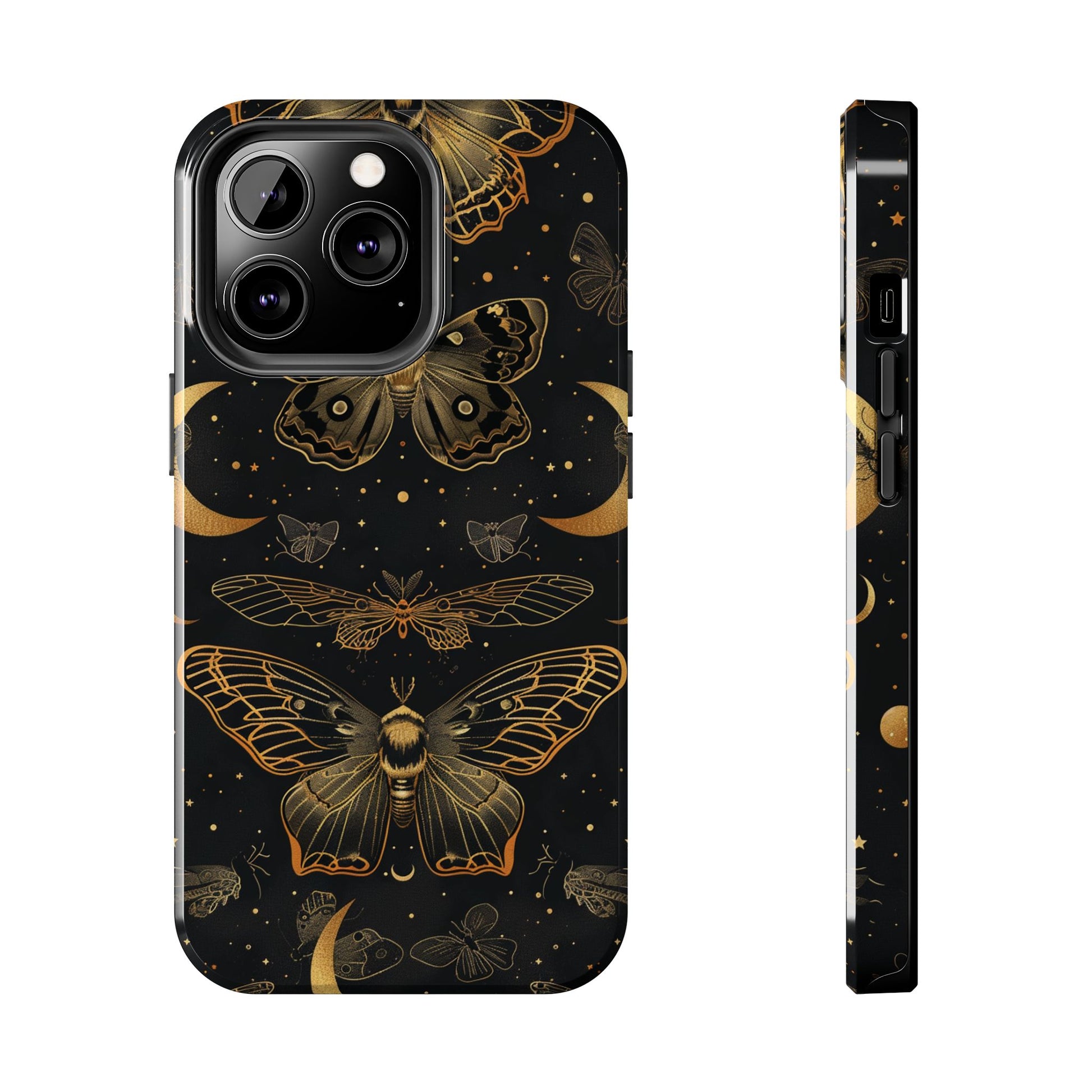 D Dark Academia Mystical Phone Case, Mystical Moth Phone Case, Vintage Magic Witchcraft iPhone Cover, Esoteric Nature Art, iPhone 15 Pro Max