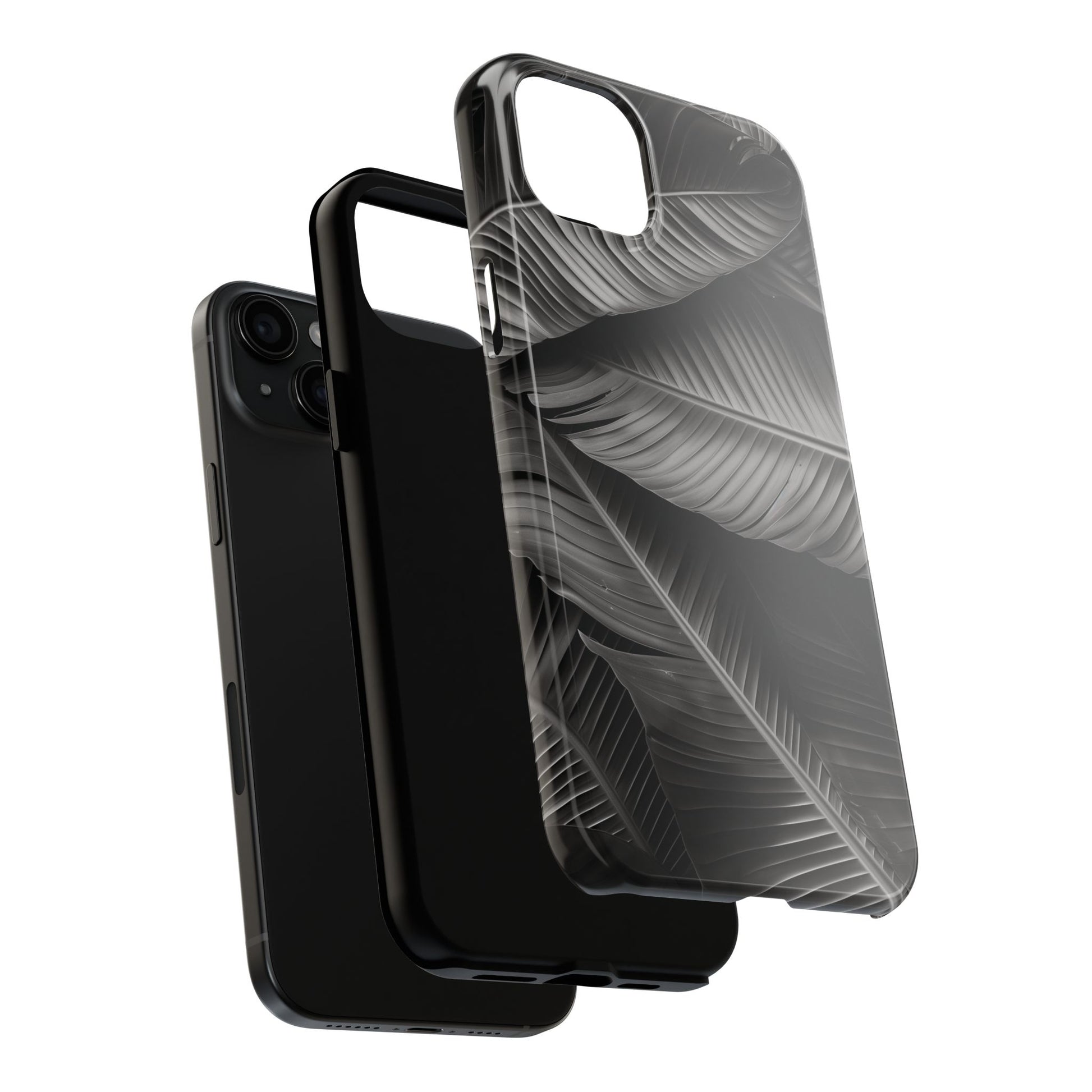 Custom Palm Leaf Phone Case, Palm Tree Phone Case, Tropical Leaf Design, Summer iPhone Cover, Black and White iPhone Case, iPhone 15 Pro Max