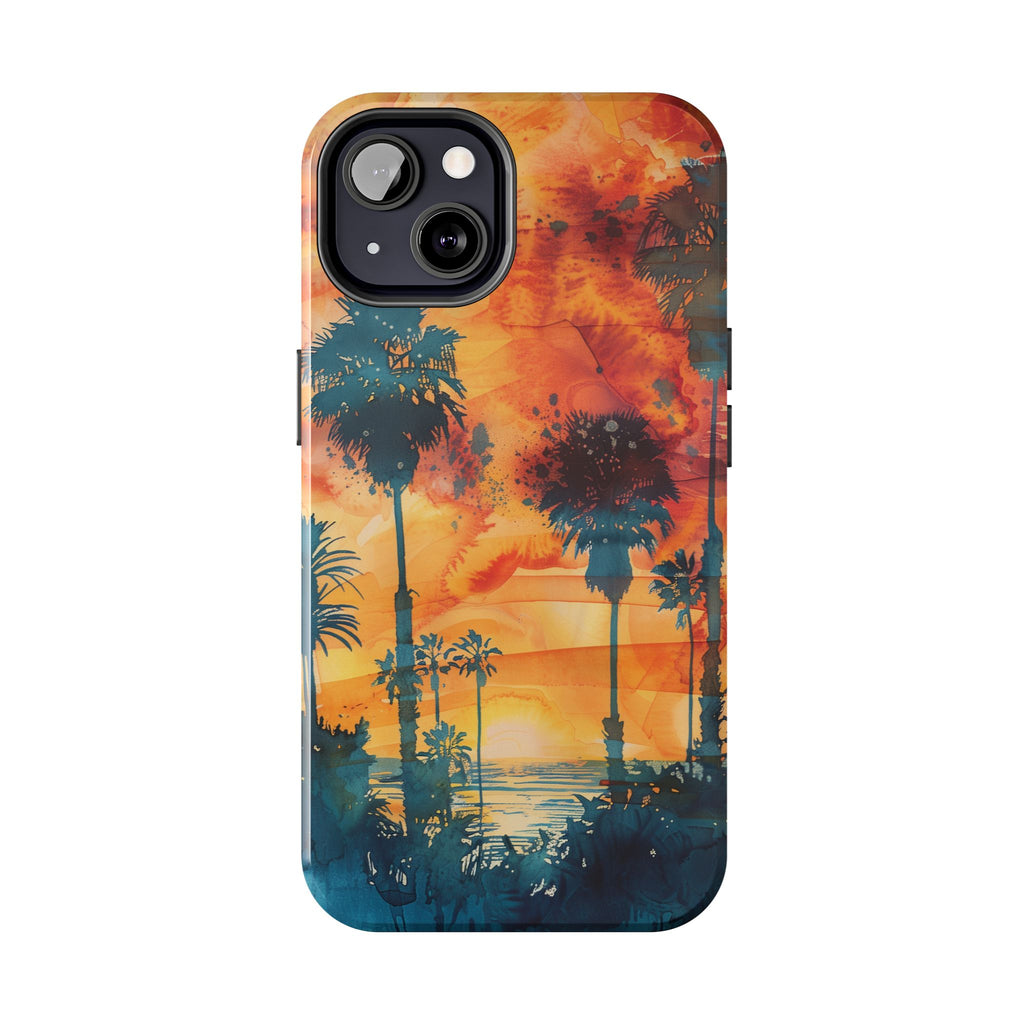 Los Angeles Sunset iPhone Case, Golden Hour Scenic View, Hollywood Hills Sunset Phone Case, Palm Trees Phone Case, iphone 15 pro max case