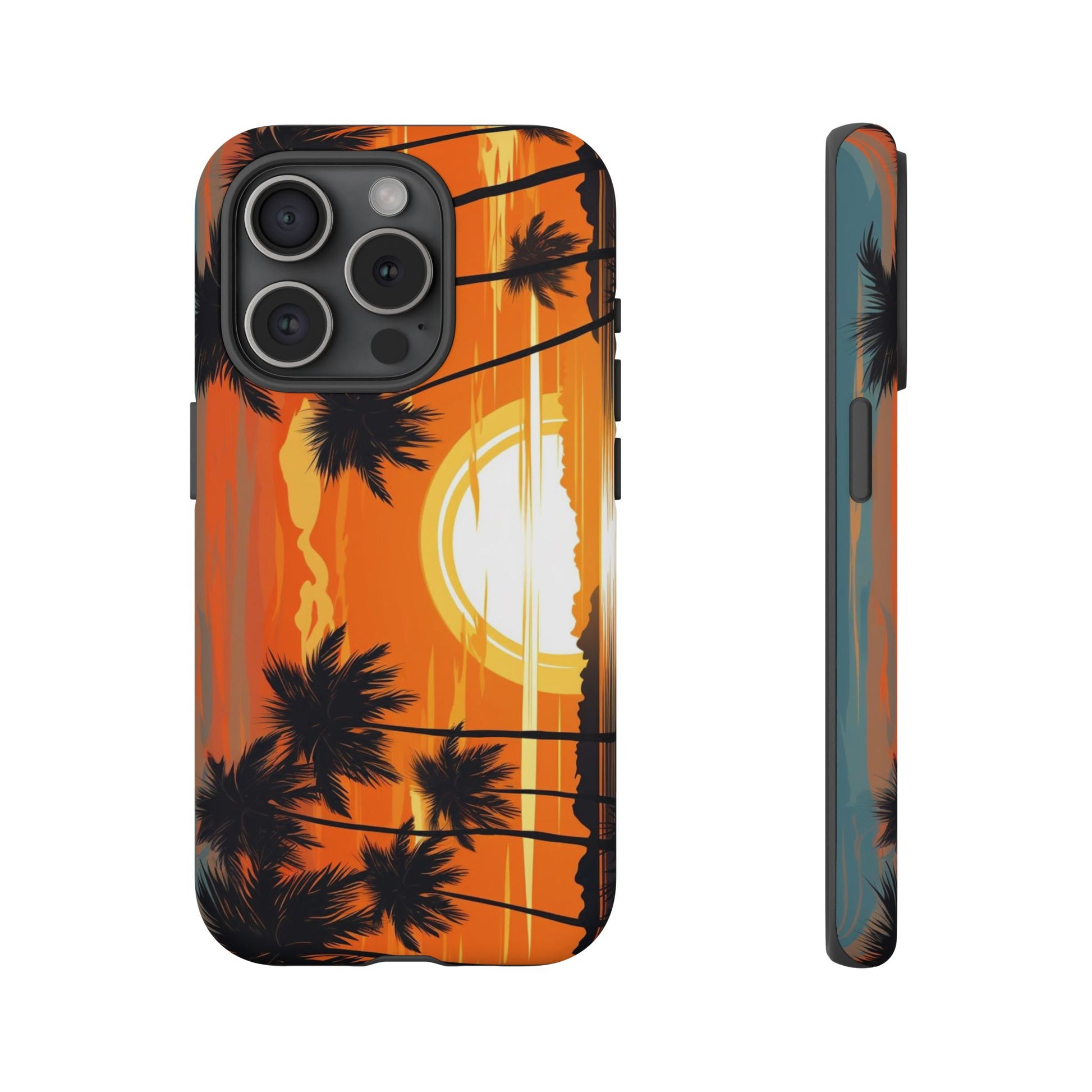 Sunset Palm Trees Tough Phone Cases for iPhone and Android