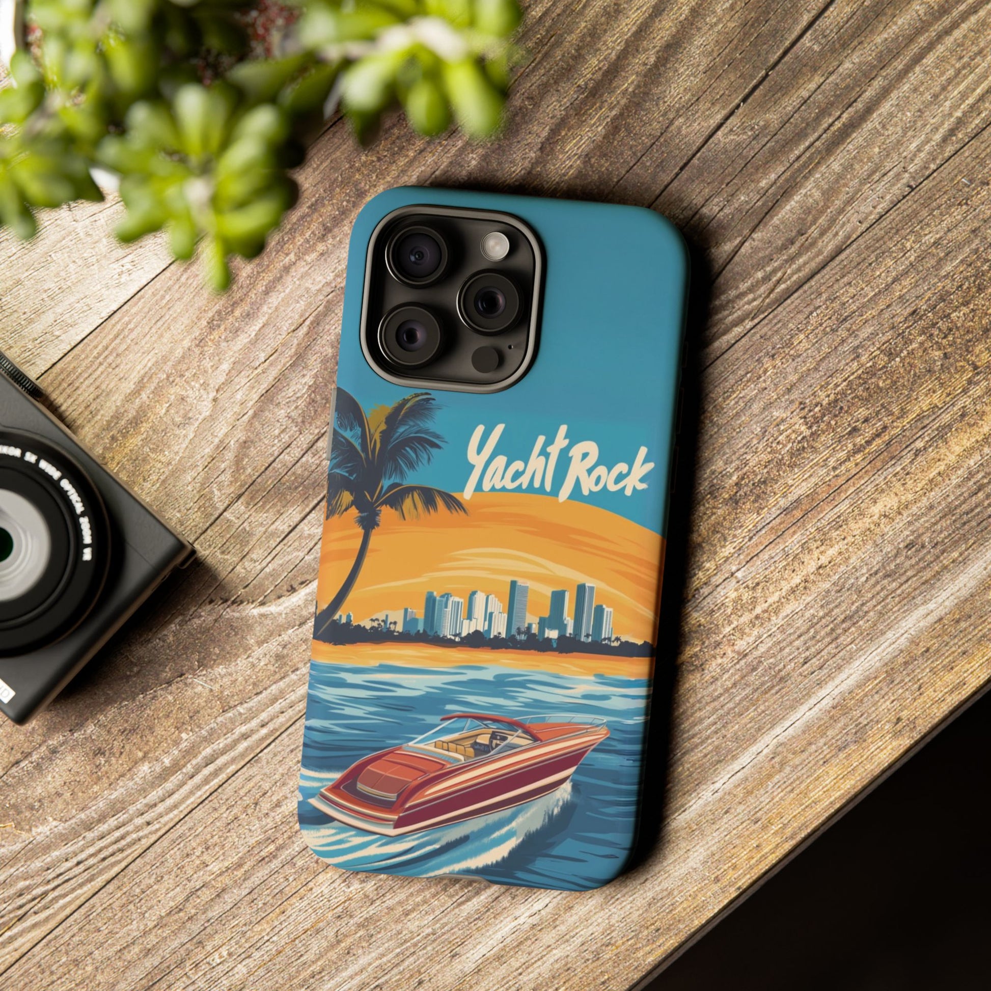 Yacht Rock Phone Case Custom iPhone 13 14 15 16 Pro Max Sunset Cruise Harbor Miami Vice Yacht Rock Gift Boating Captain South Beach Surfing