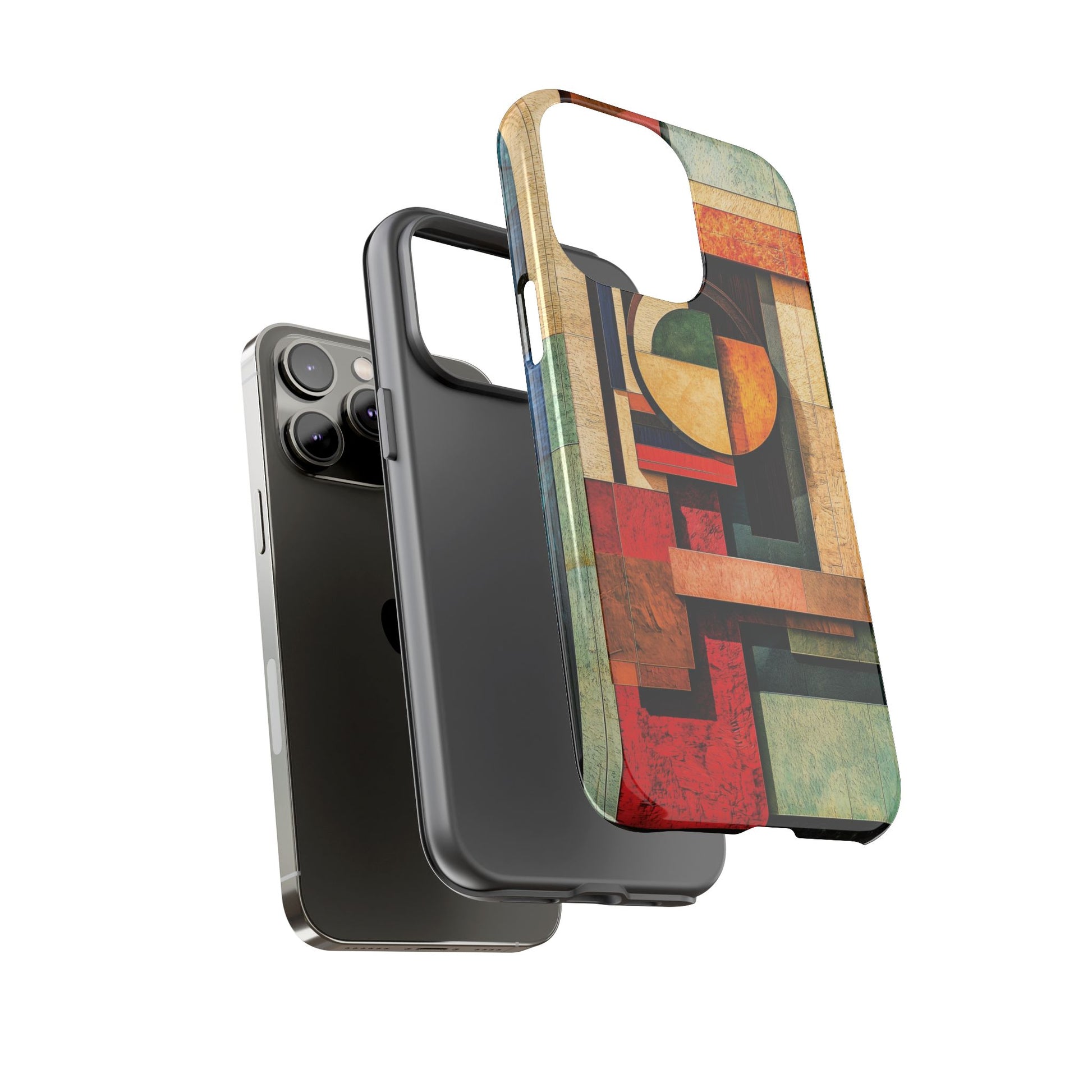 Tan Prairie Style Frank Lloyd Wright Usonian Phone Case Geometric Stained Glass Art Deco Marble Gold 13 14 15 16 iPhone Pro Max Galaxy Pixel