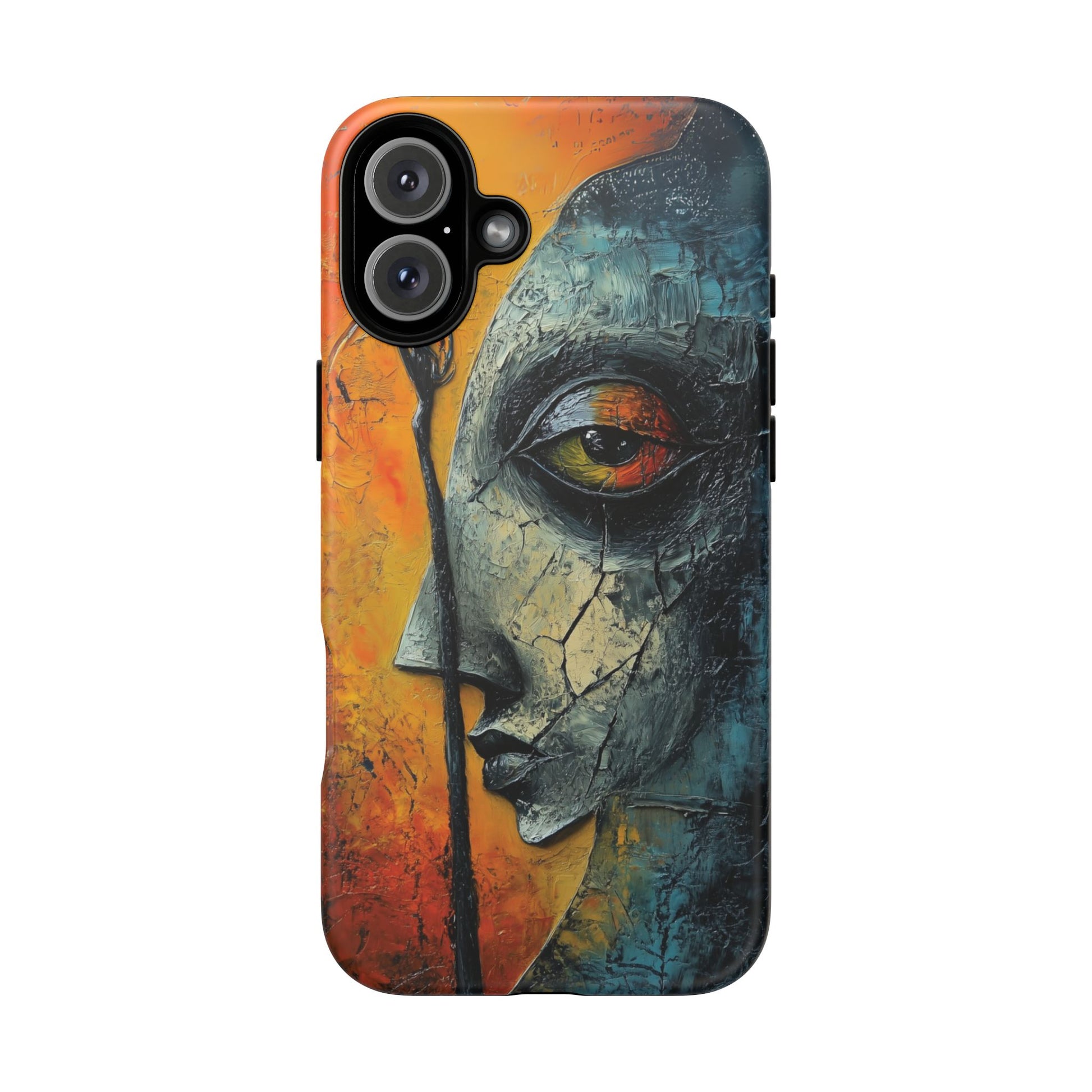 Surrealist Art Phone Case Salvador Dali Style Face Tough Case Unique Artistic 3D Textured Look Surrealism Gift Art iPhone 13 14 15 16