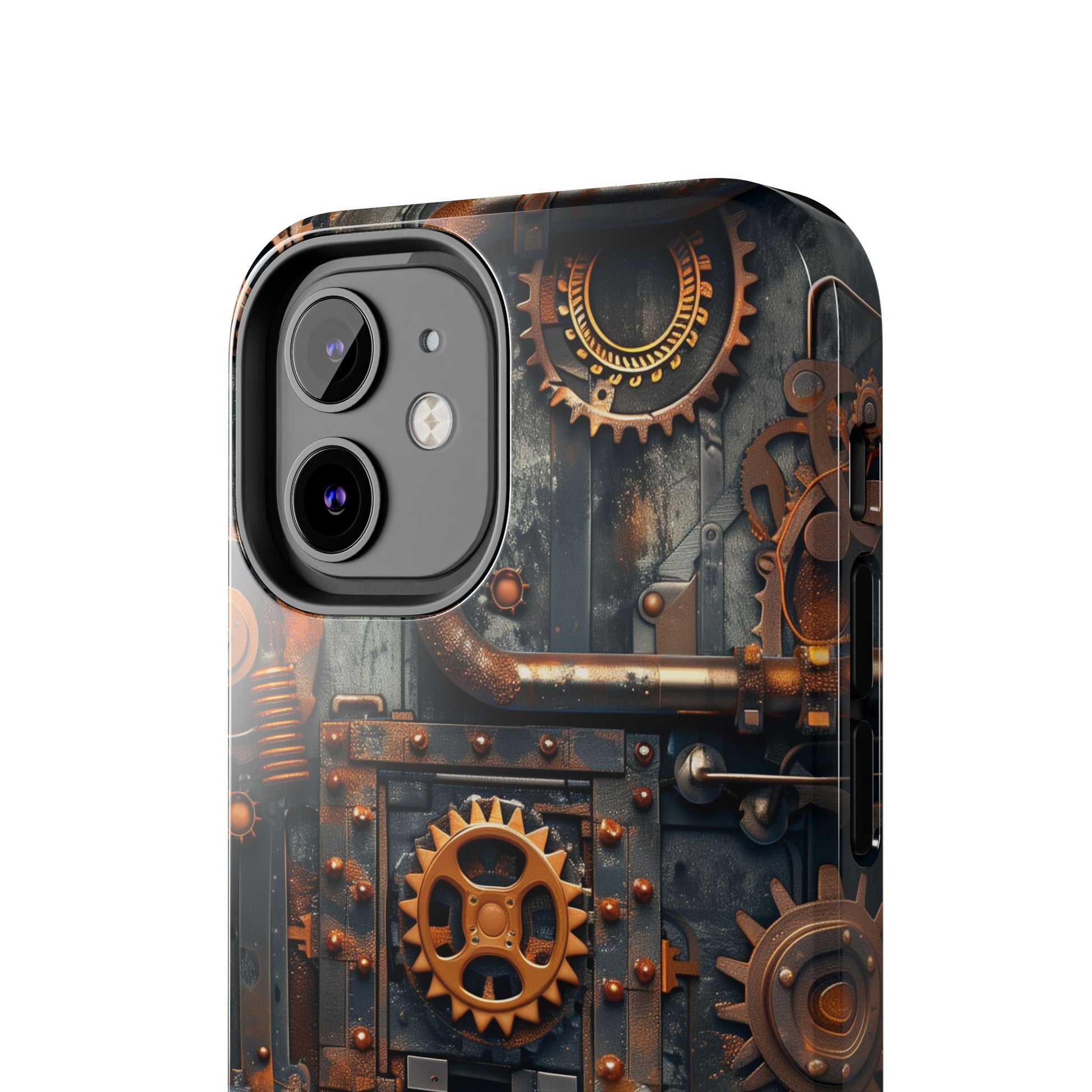 Steampunk Phone Case - Industrial Style Cover with Pipes and Cogs - Unique Steampunk Accessory for Your Phone